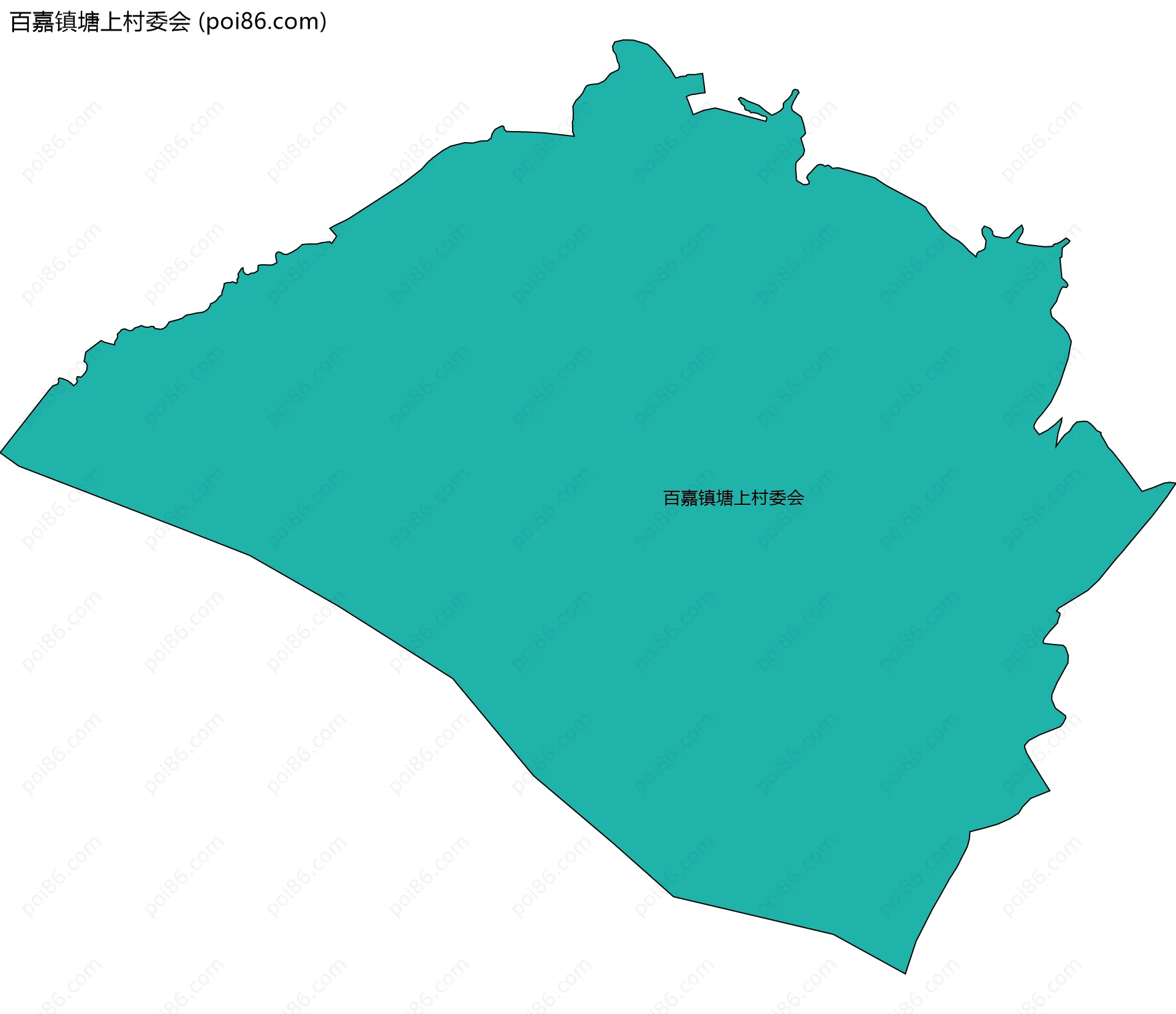百嘉镇塘上村委会边界地图