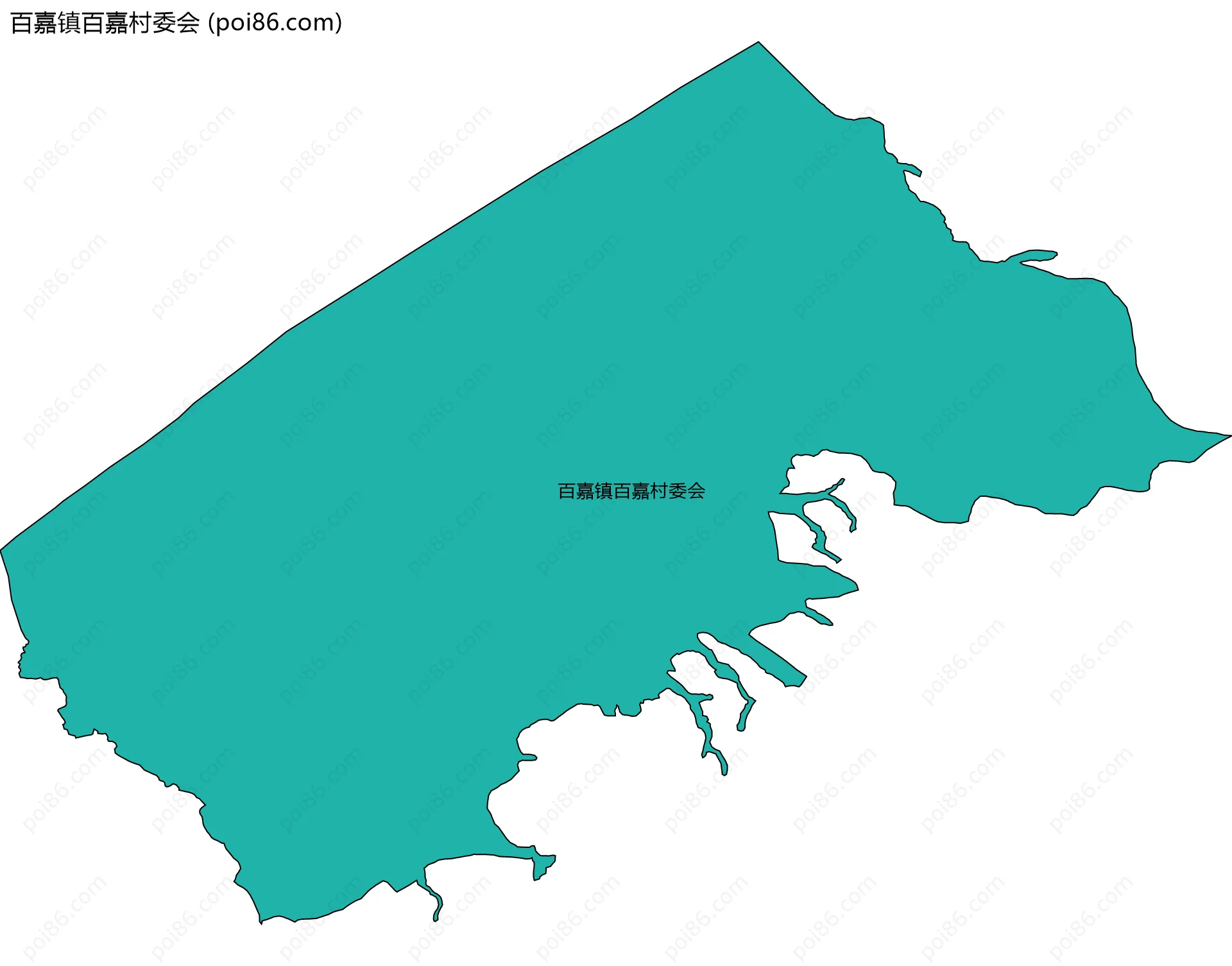 百嘉镇百嘉村委会边界地图