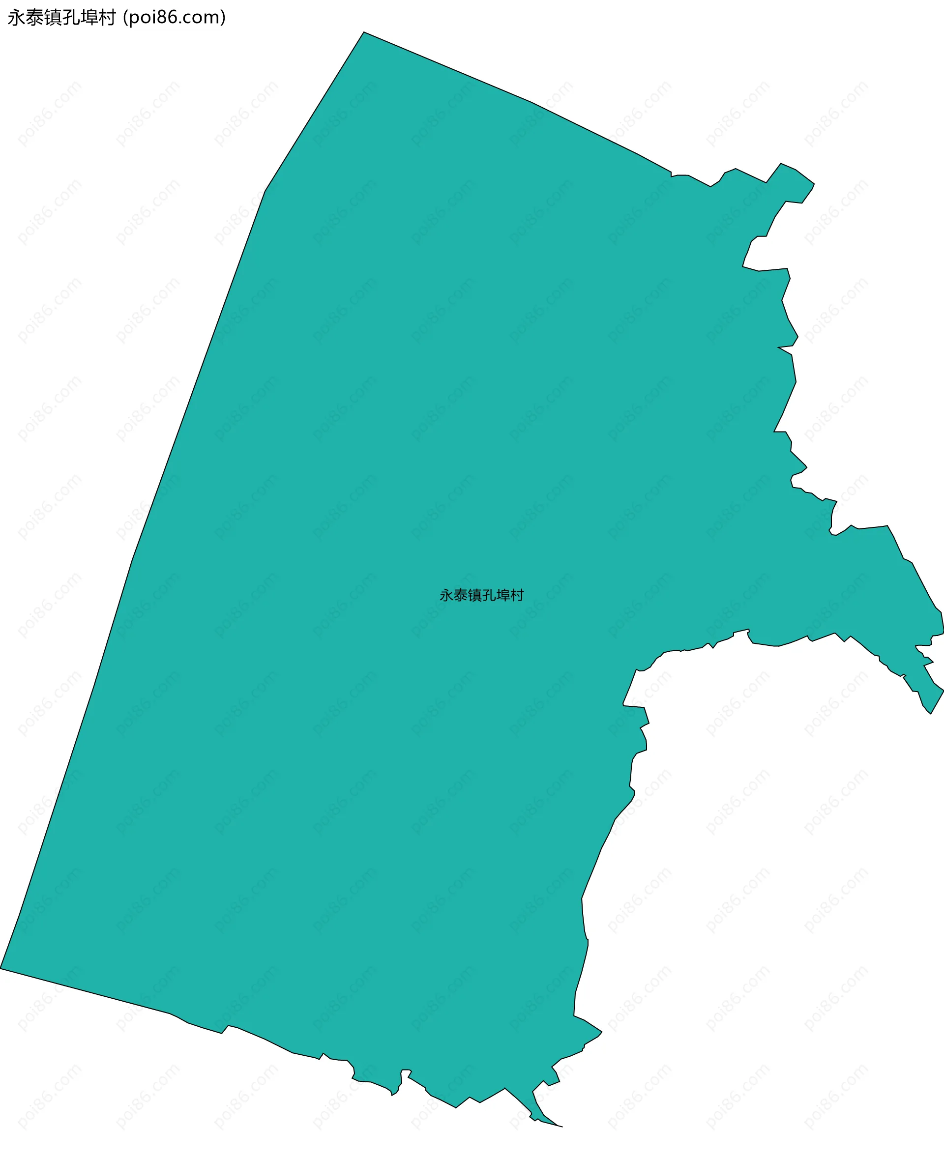 永泰镇孔埠村边界地图