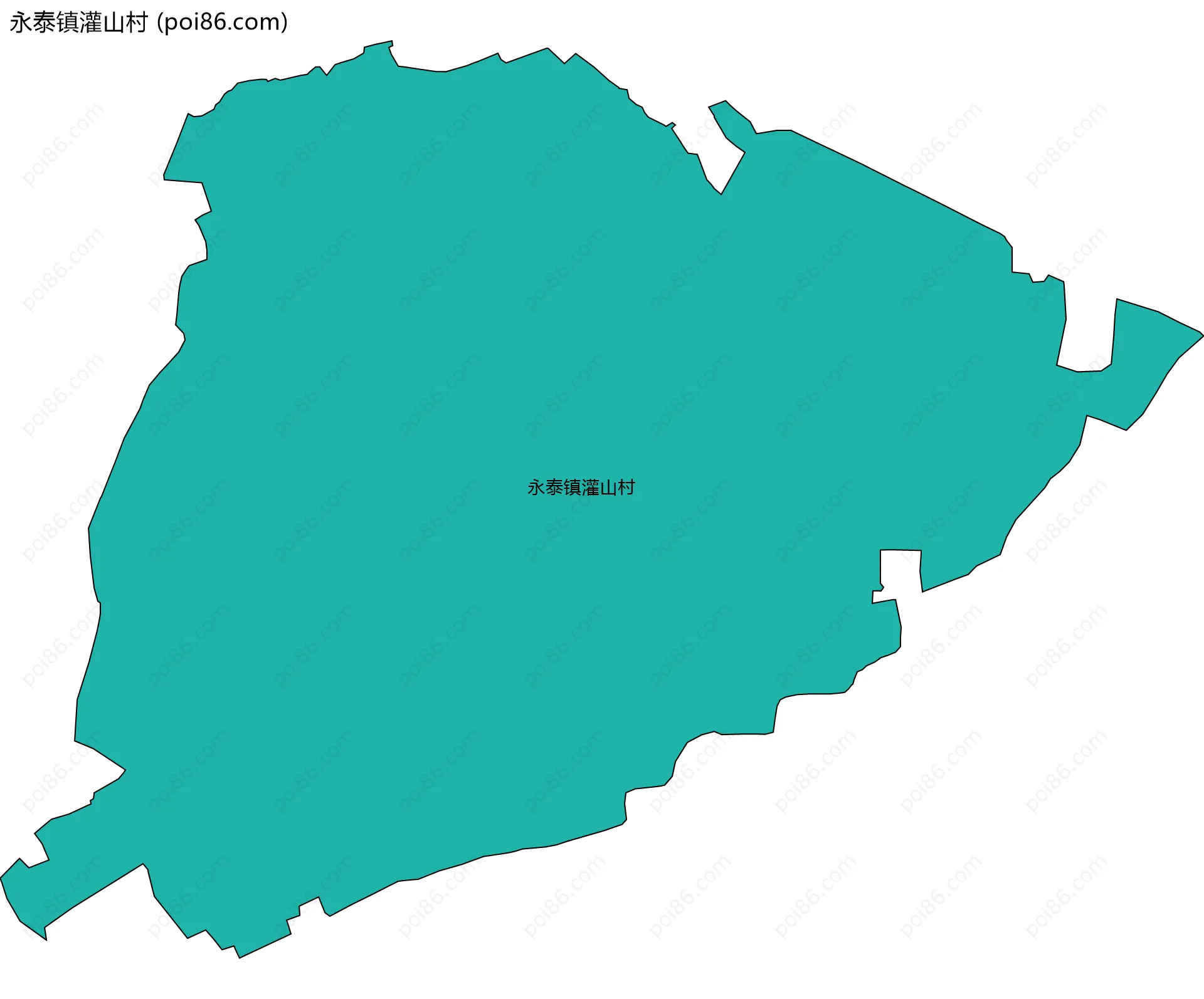 永泰镇灌山村边界地图