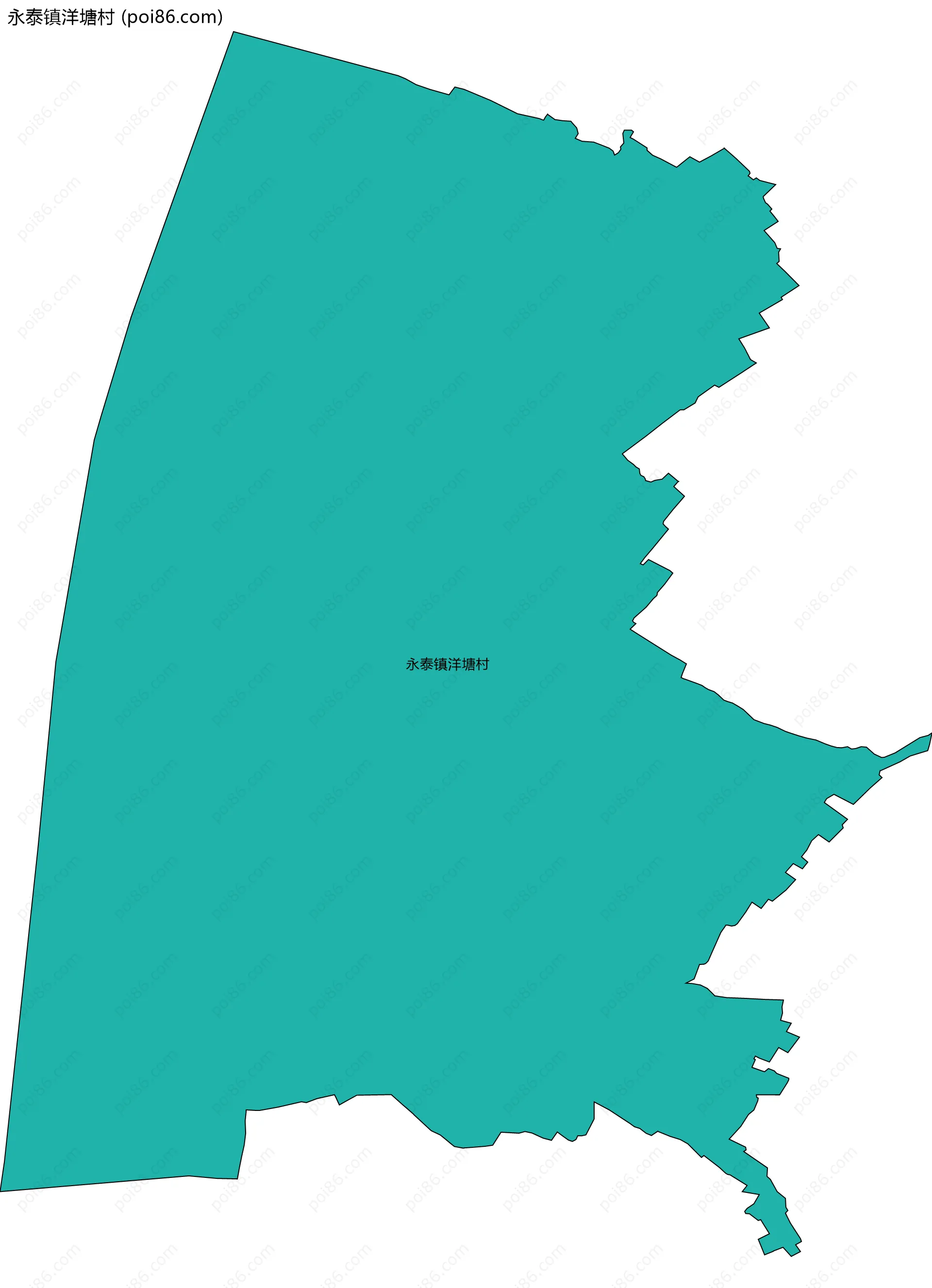 永泰镇洋塘村边界地图