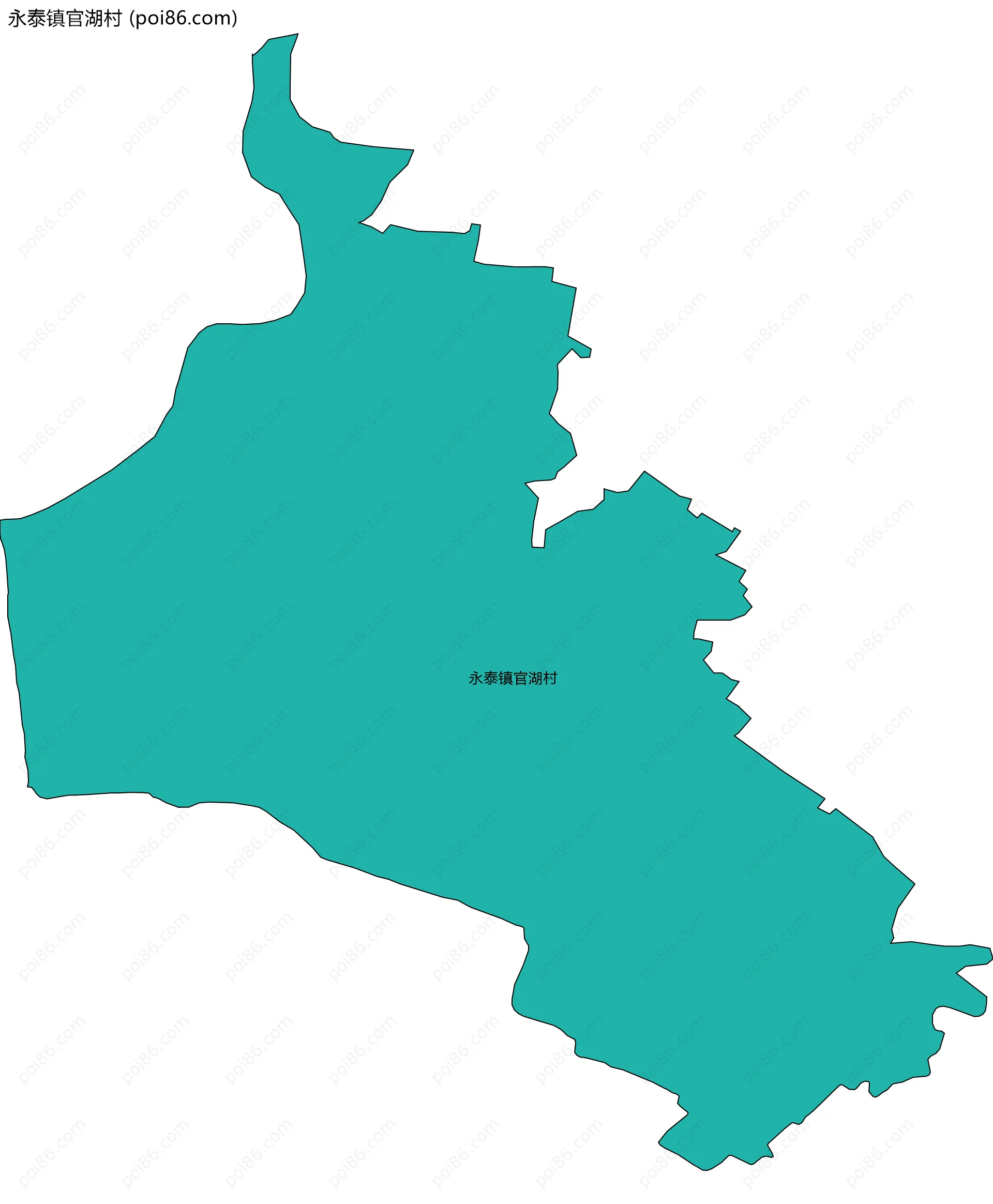 永泰镇官湖村边界地图