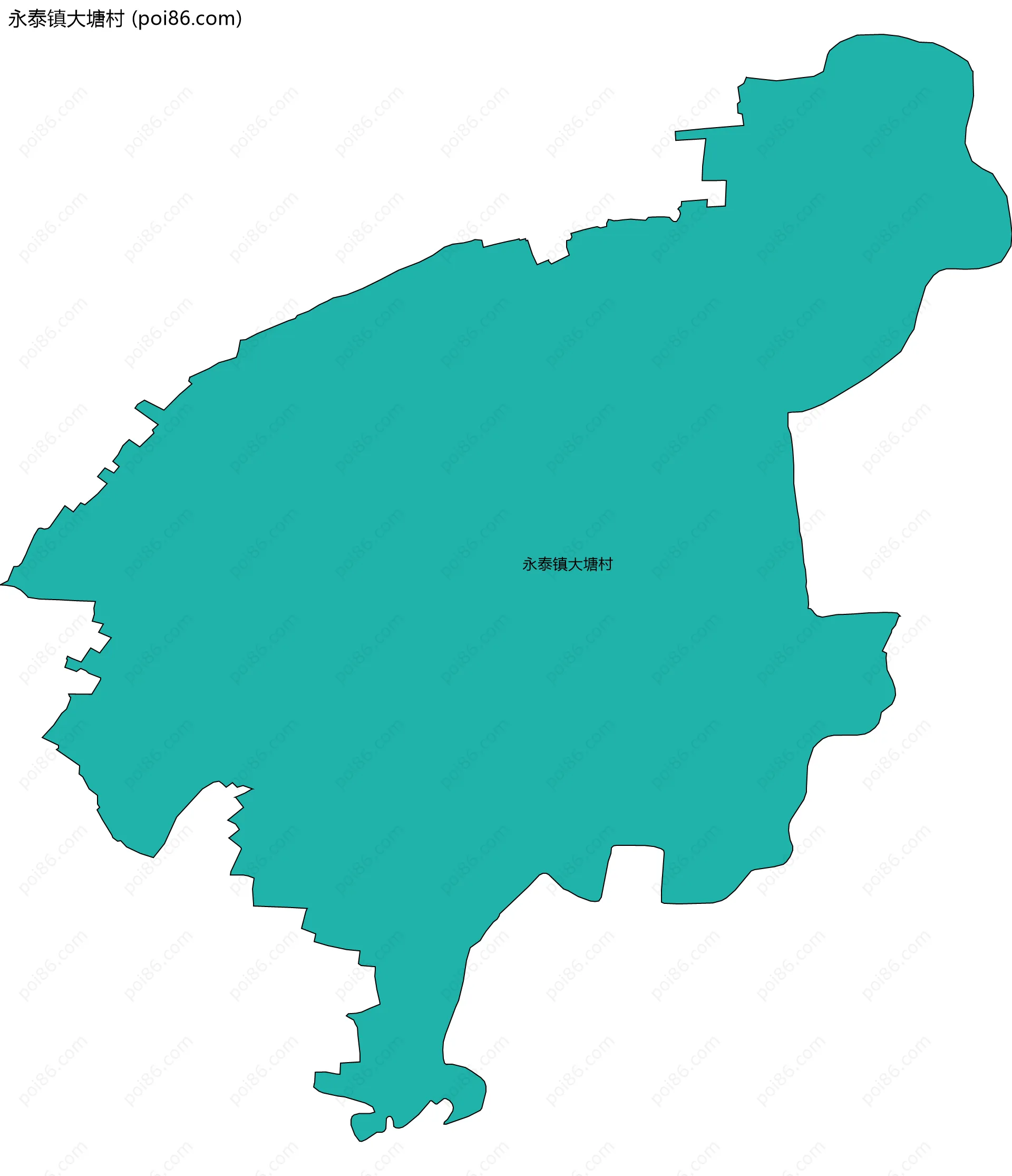 永泰镇大塘村边界地图