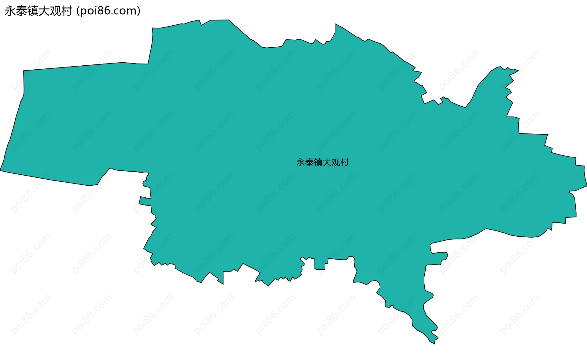 永泰镇大观村边界地图