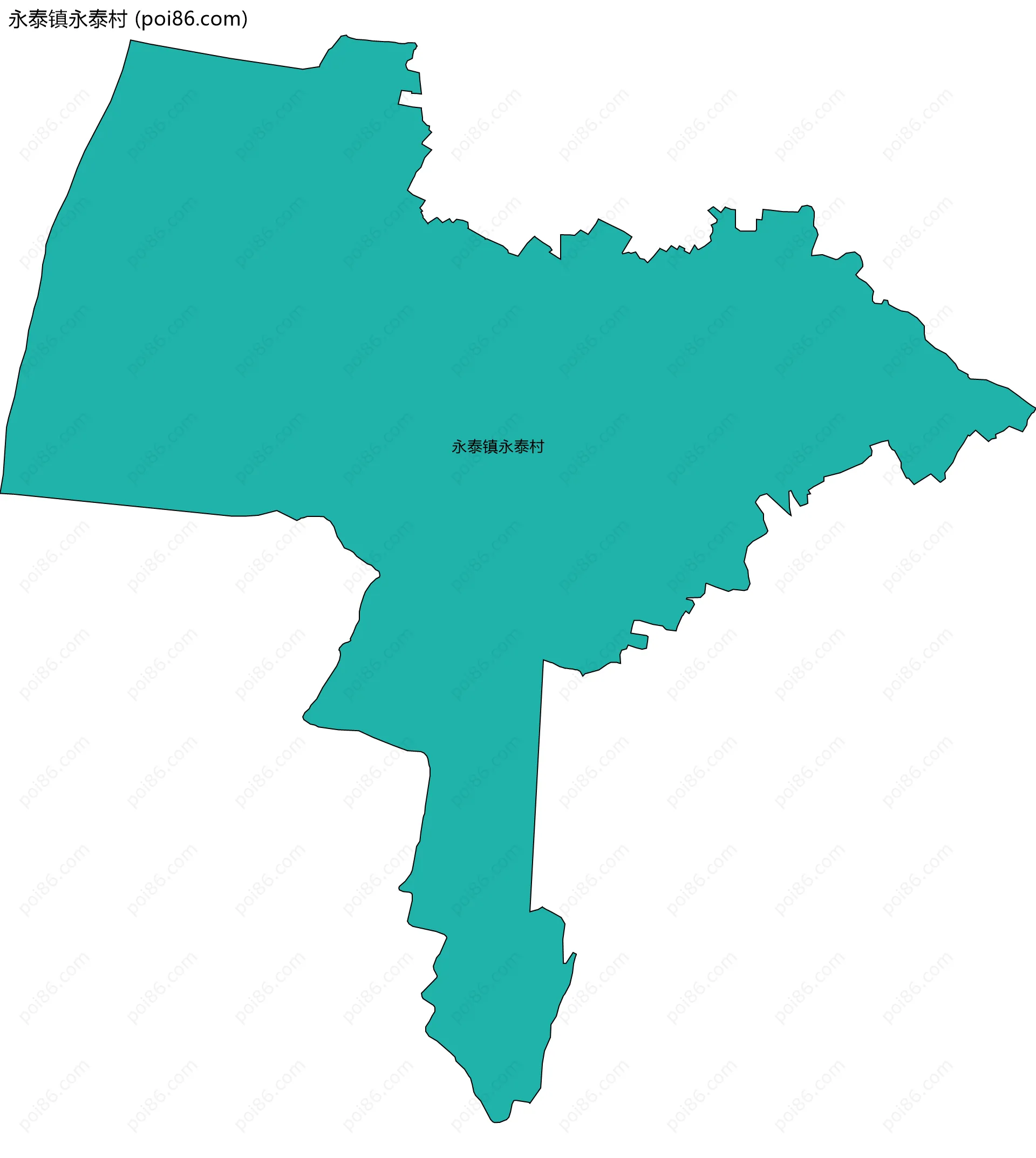 永泰镇永泰村边界地图