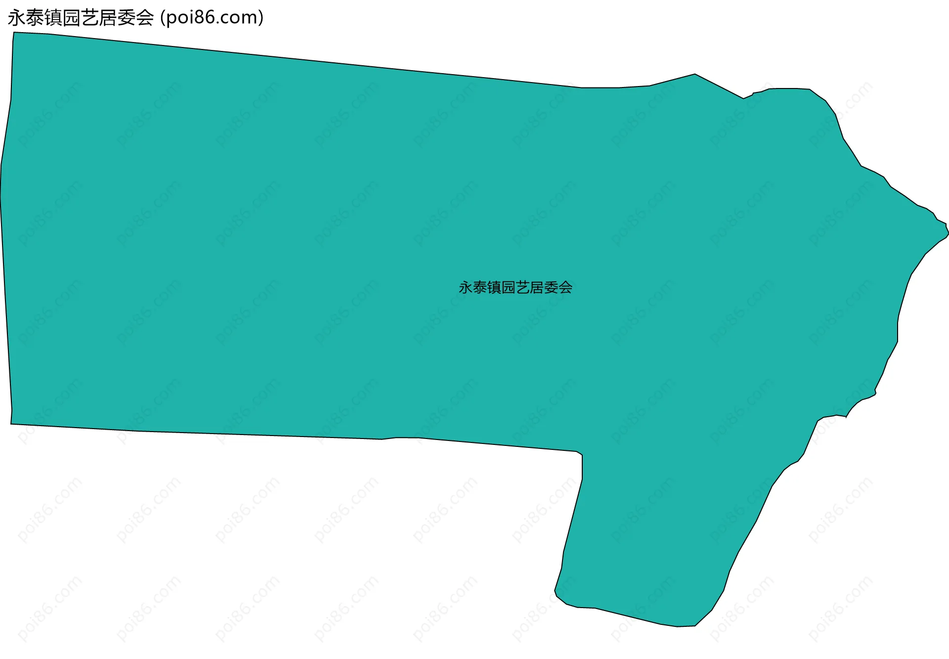 永泰镇园艺居委会边界地图