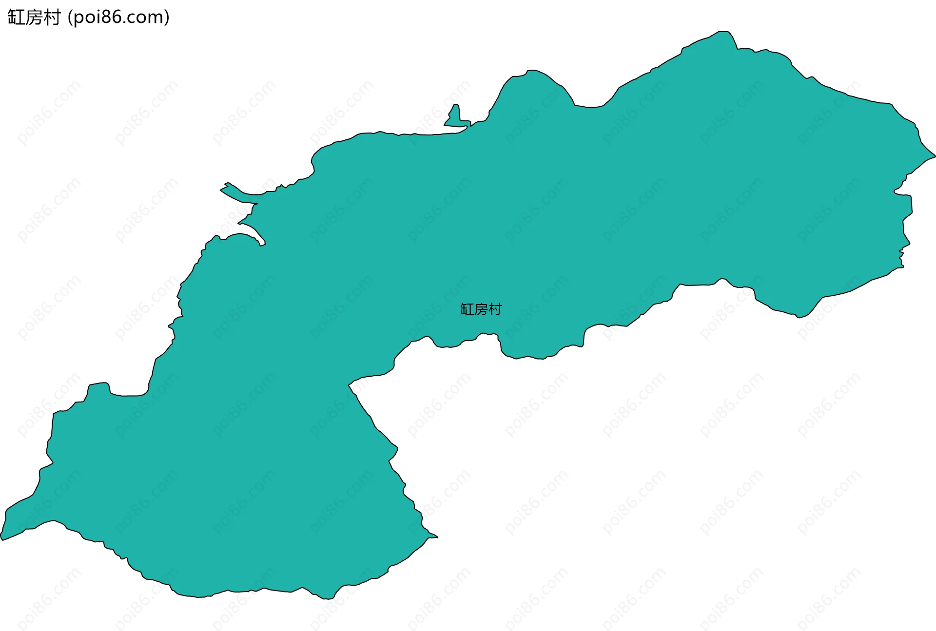 缸房村边界地图