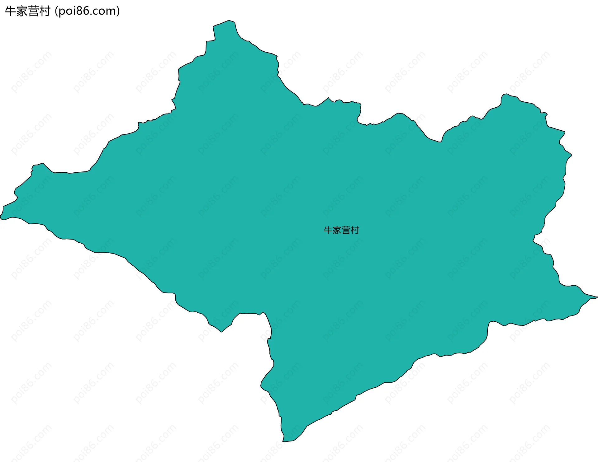 牛家营村边界地图