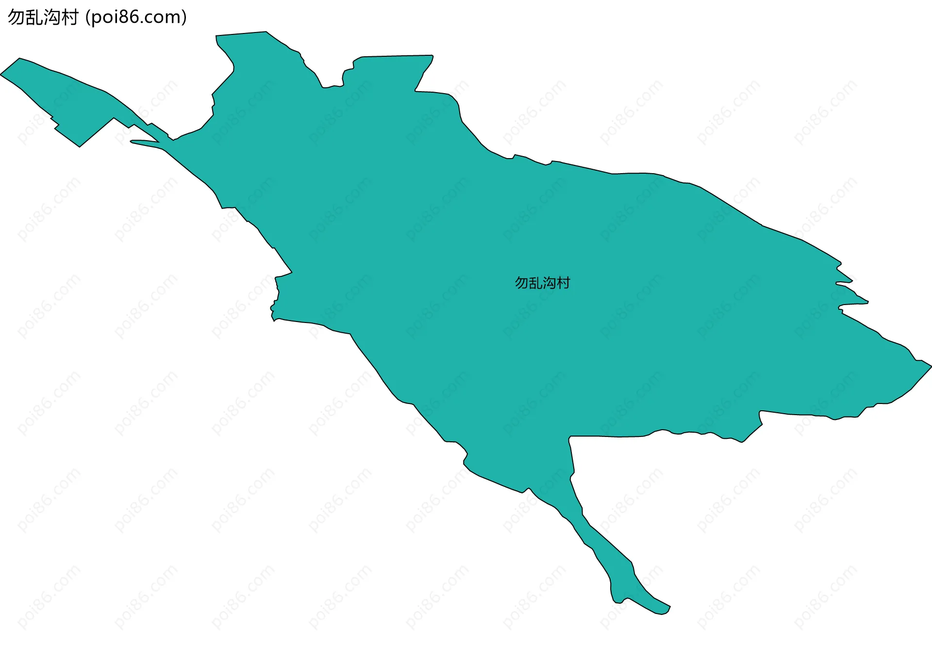 勿乱沟村边界地图
