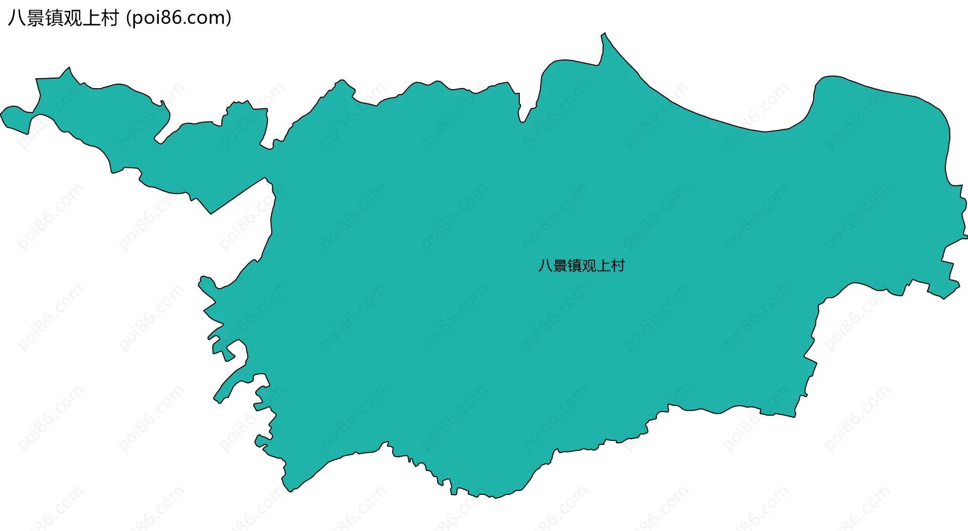 八景镇观上村边界地图