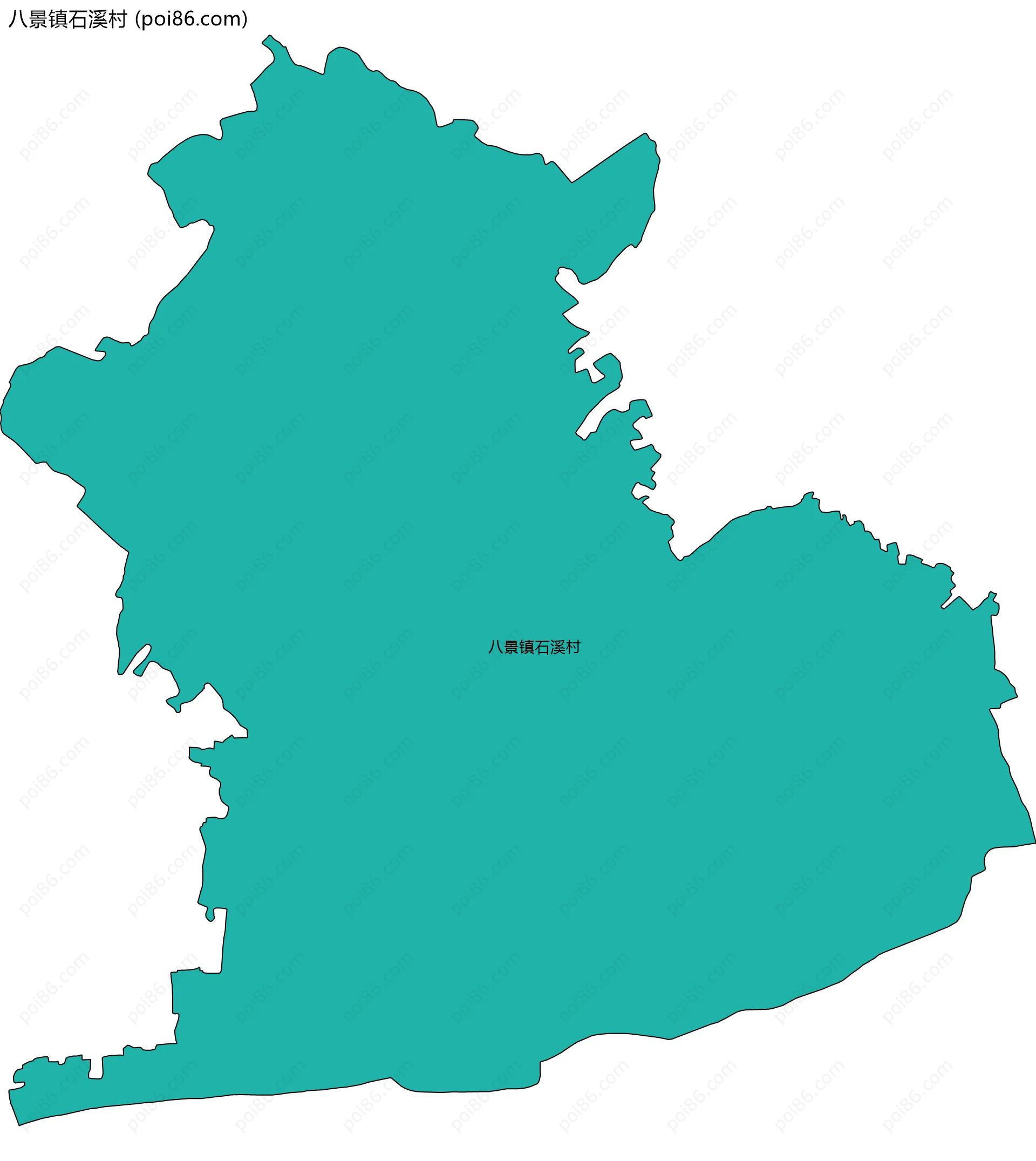 八景镇石溪村边界地图