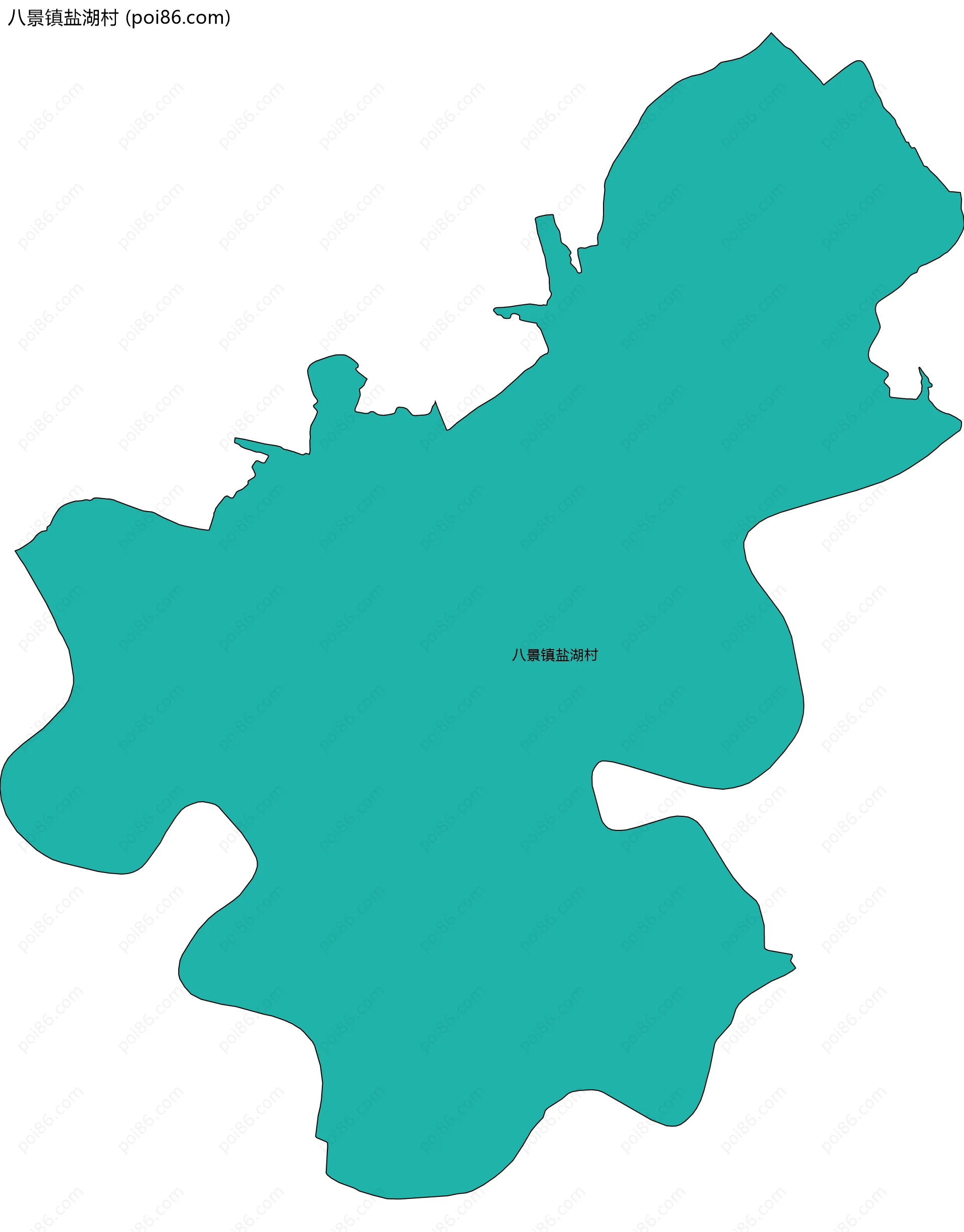 八景镇盐湖村边界地图