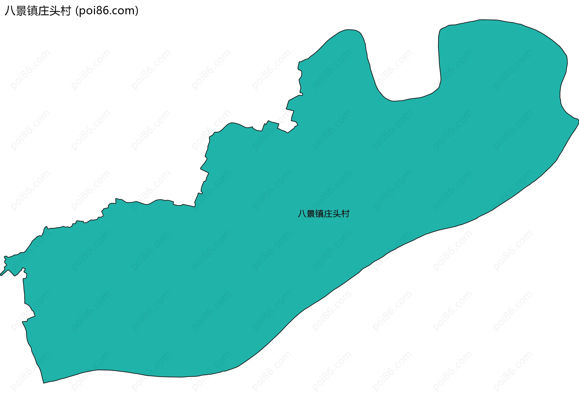 八景镇庄头村边界地图