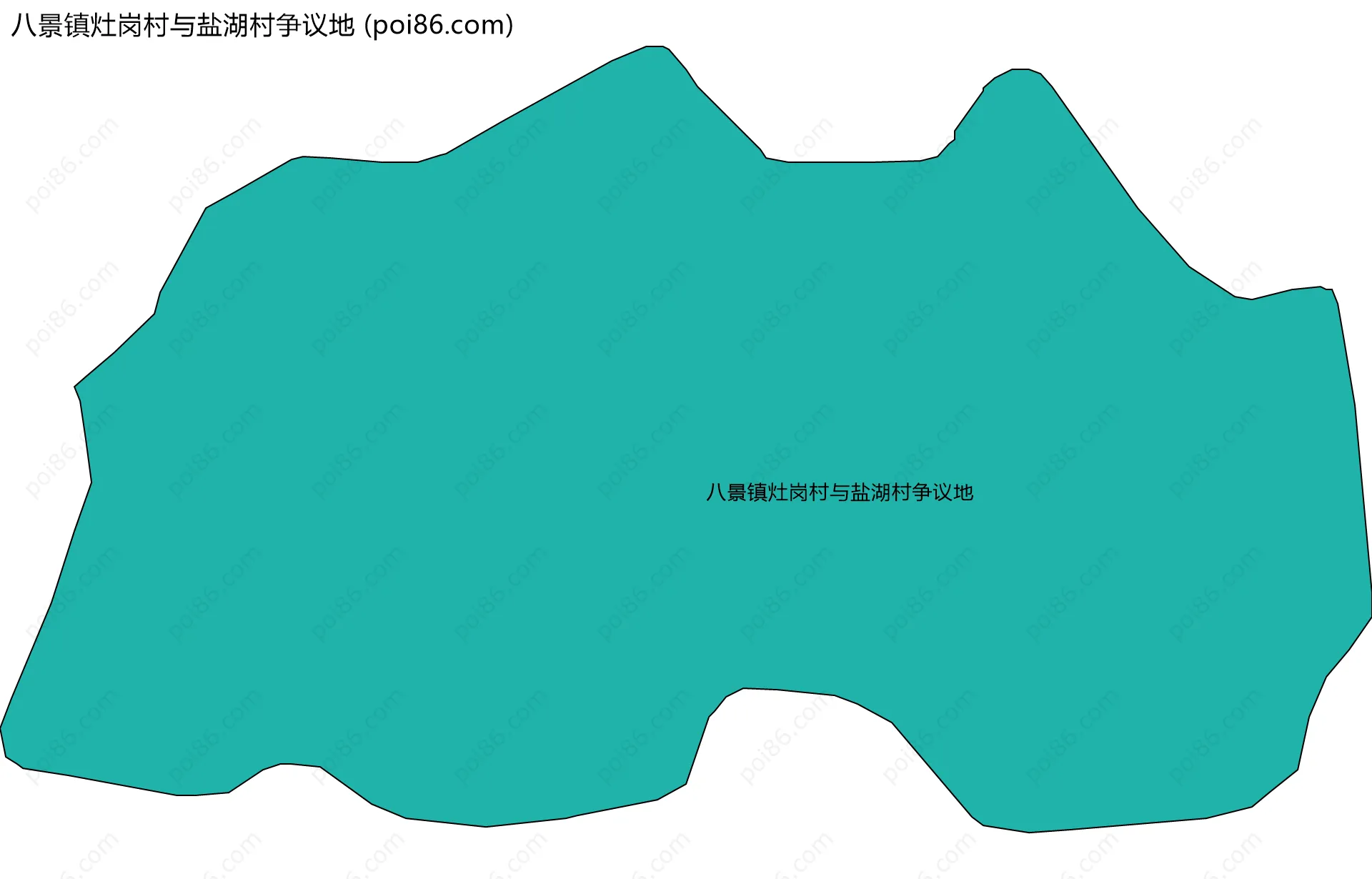 八景镇灶岗村与盐湖村争议地边界地图