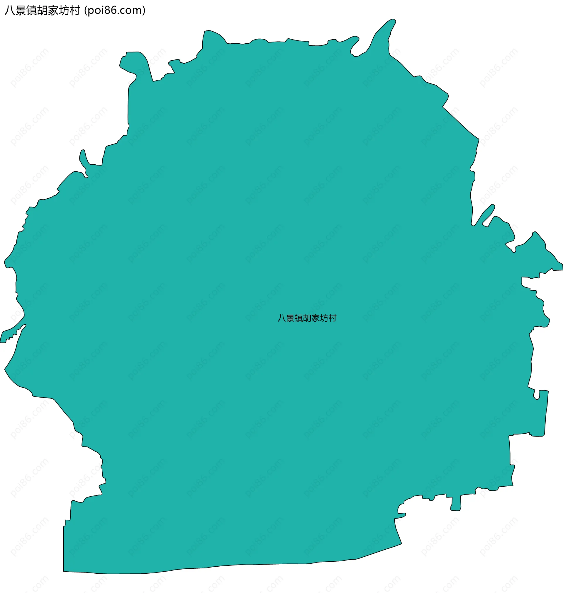 八景镇胡家坊村边界地图