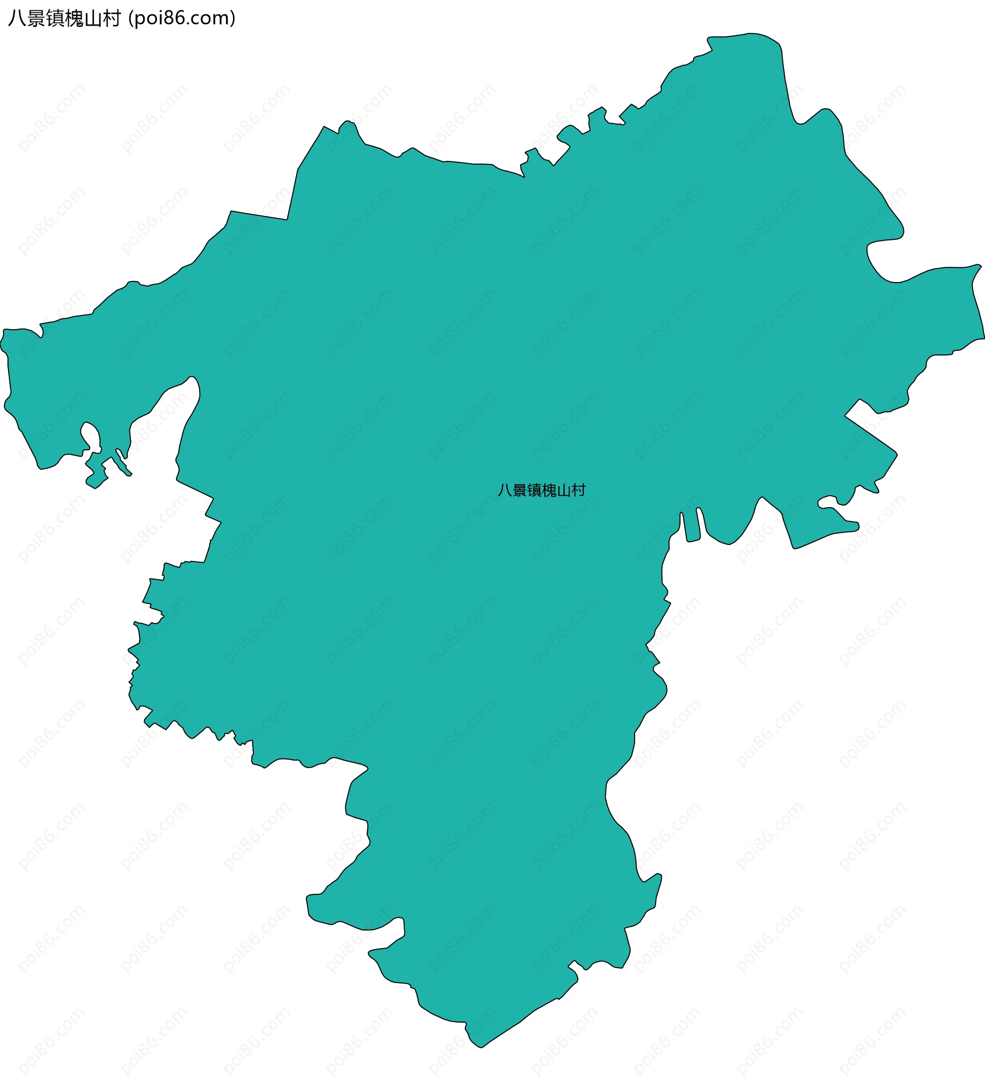 八景镇槐山村边界地图