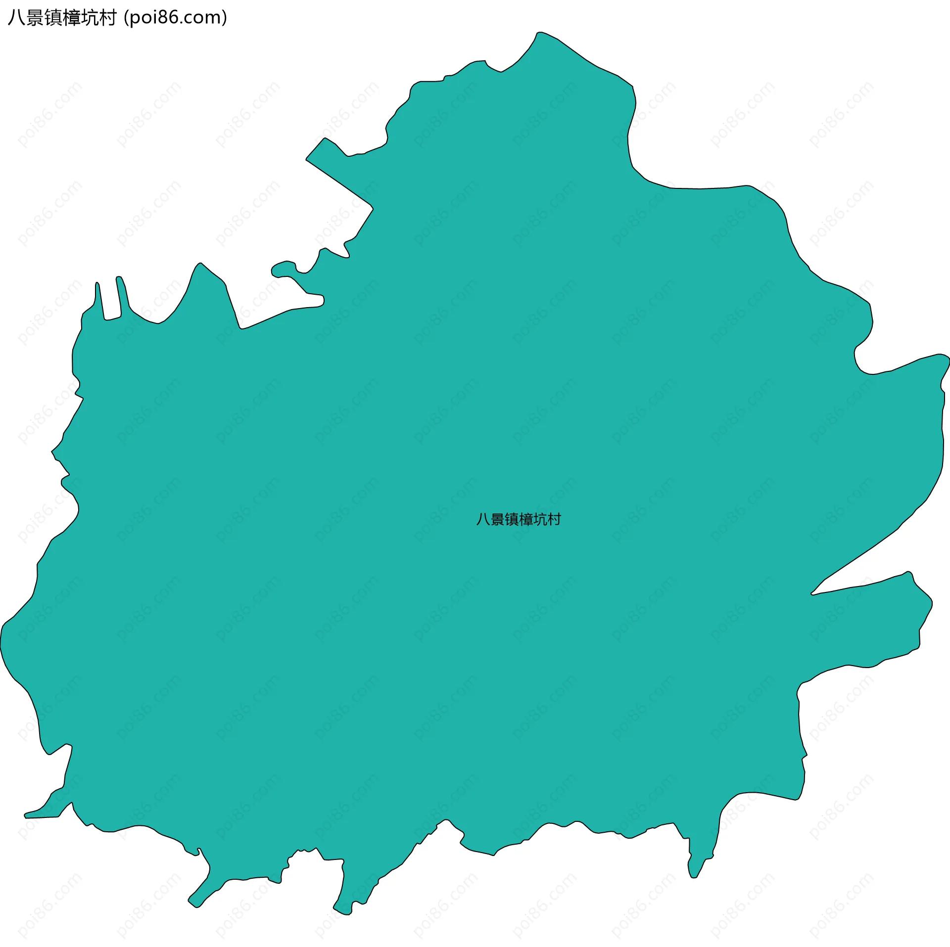 八景镇樟坑村边界地图