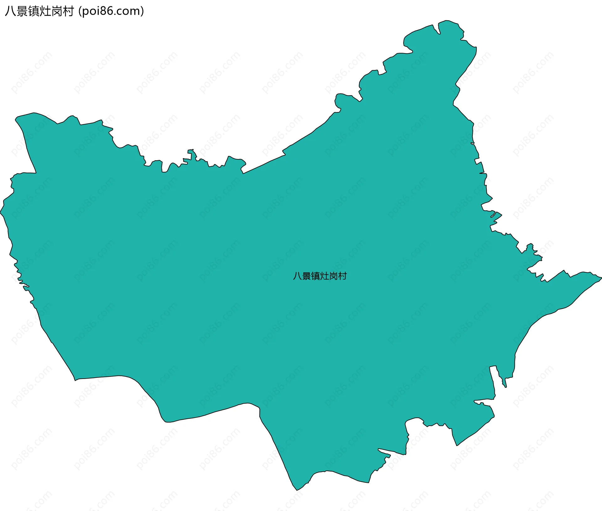 八景镇灶岗村边界地图