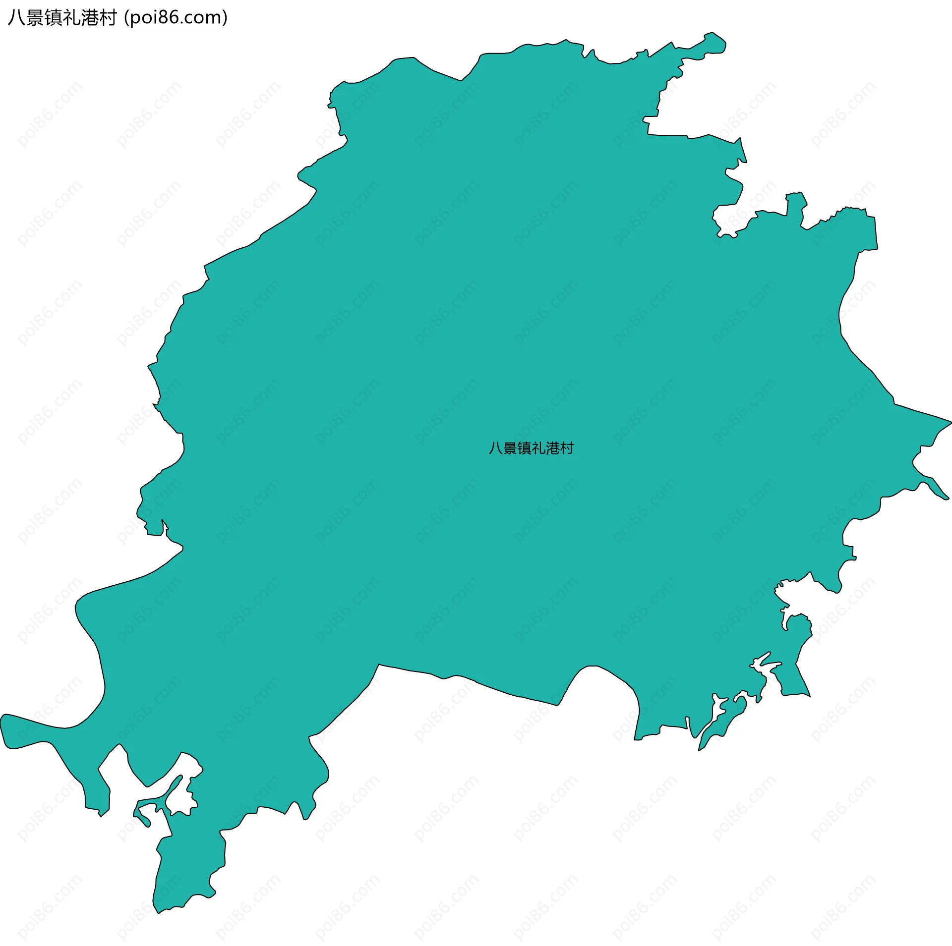 八景镇礼港村边界地图