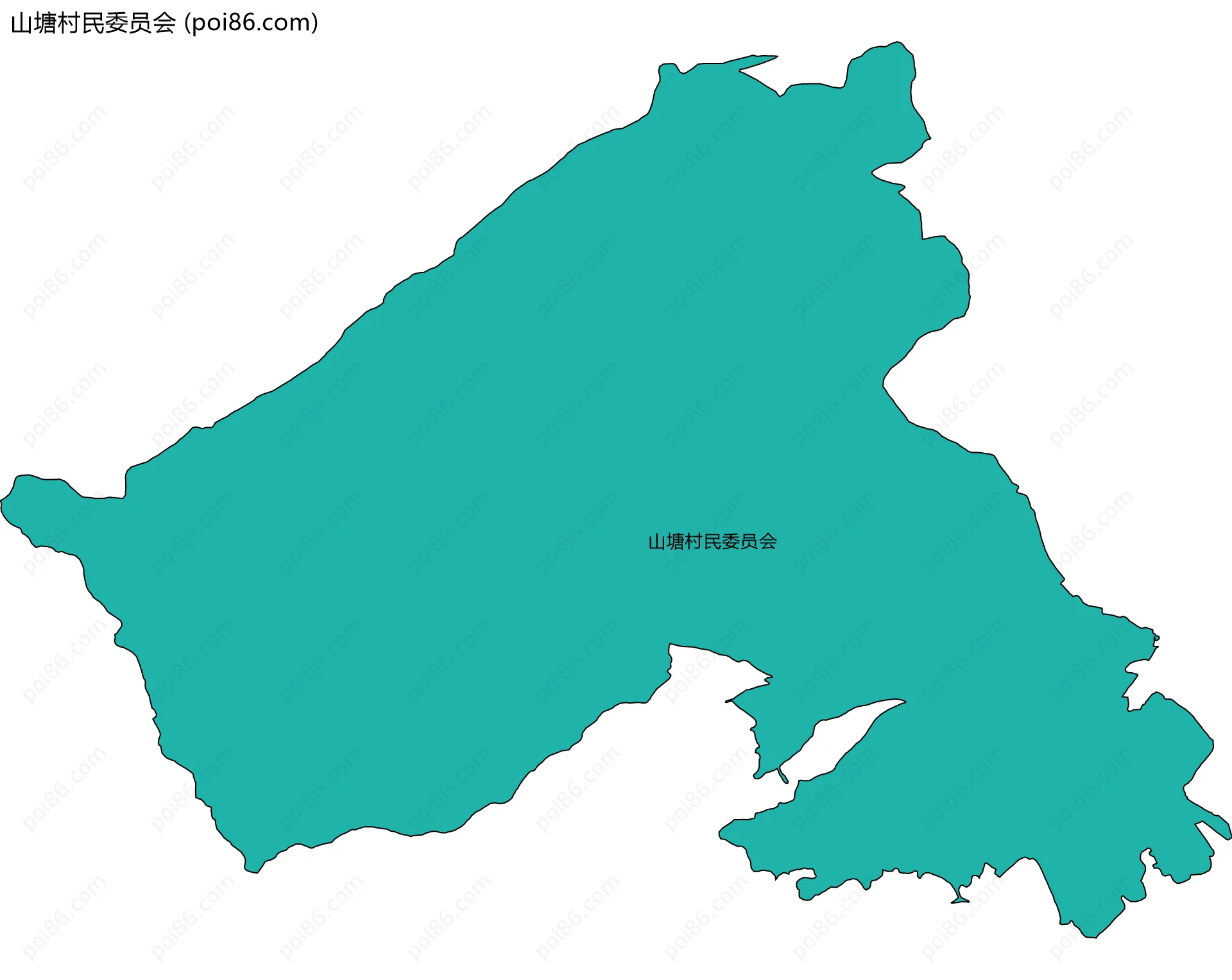 山塘村民委员会边界地图