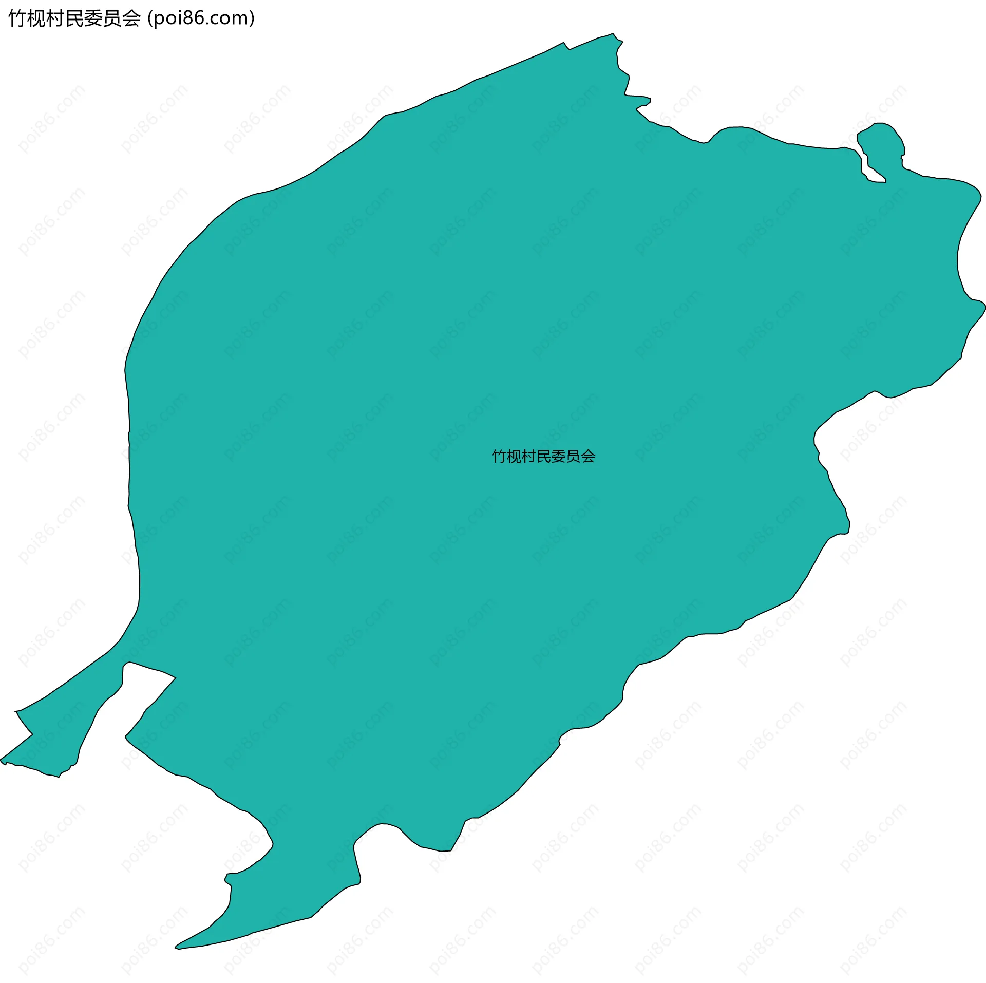 竹枧村民委员会边界地图