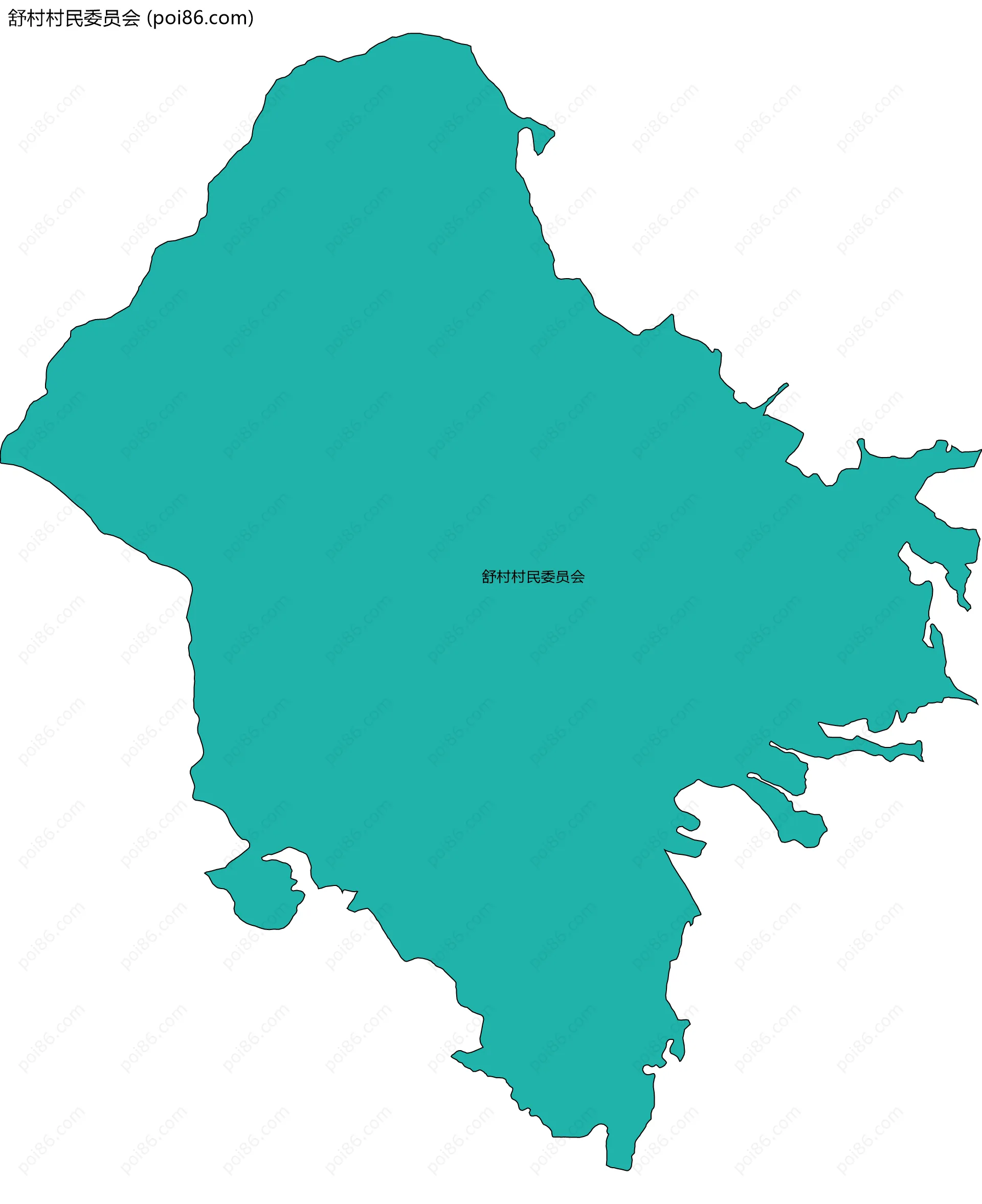 舒村村民委员会边界地图
