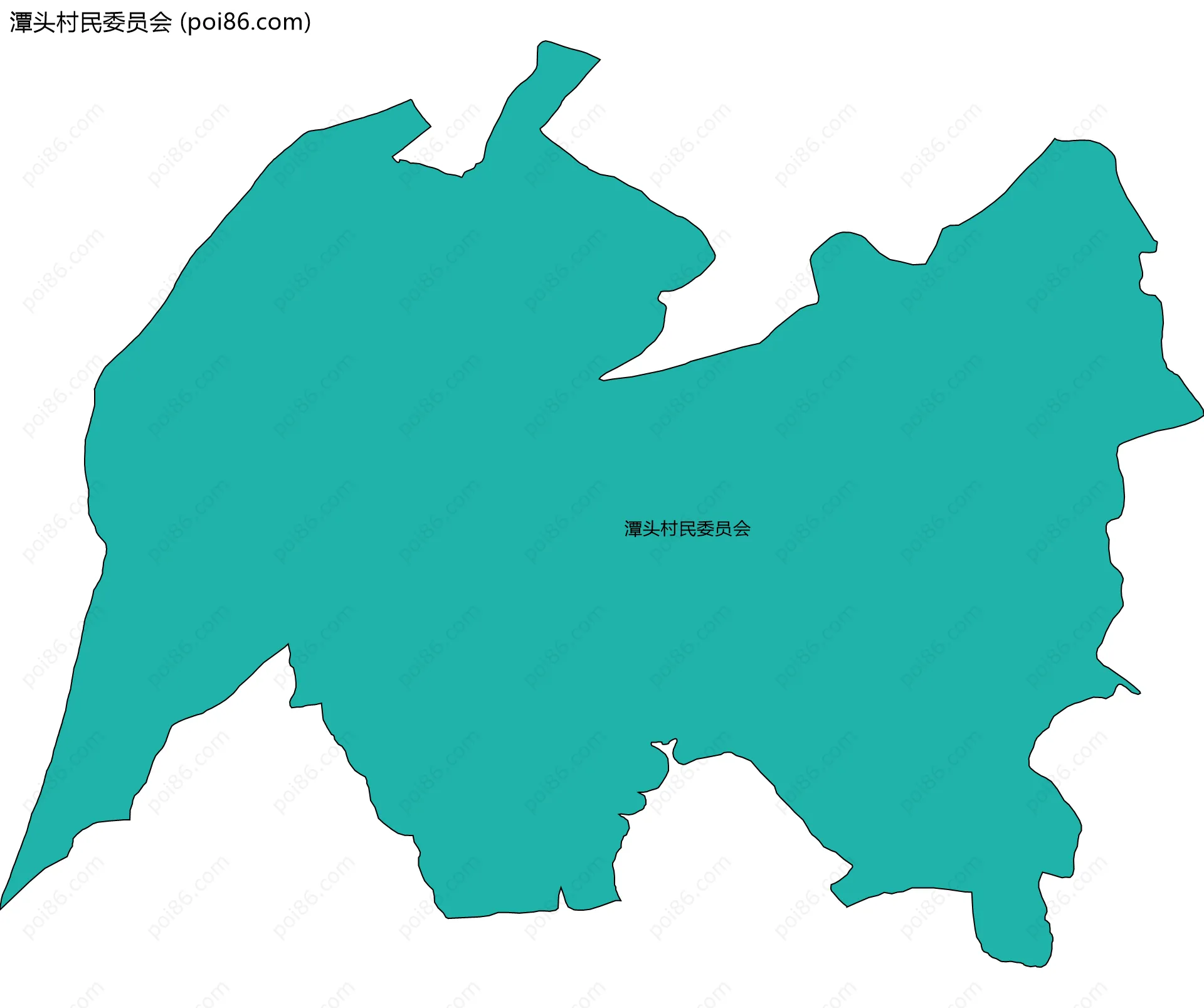 潭头村民委员会边界地图