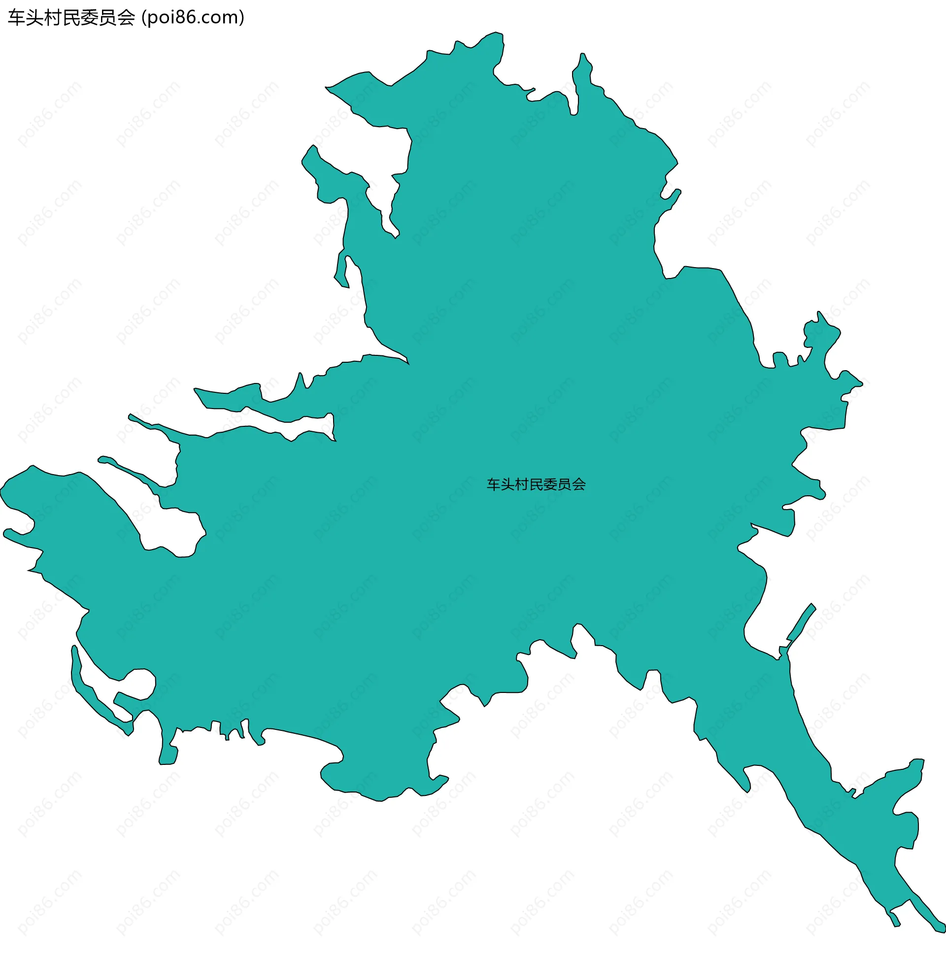 车头村民委员会边界地图