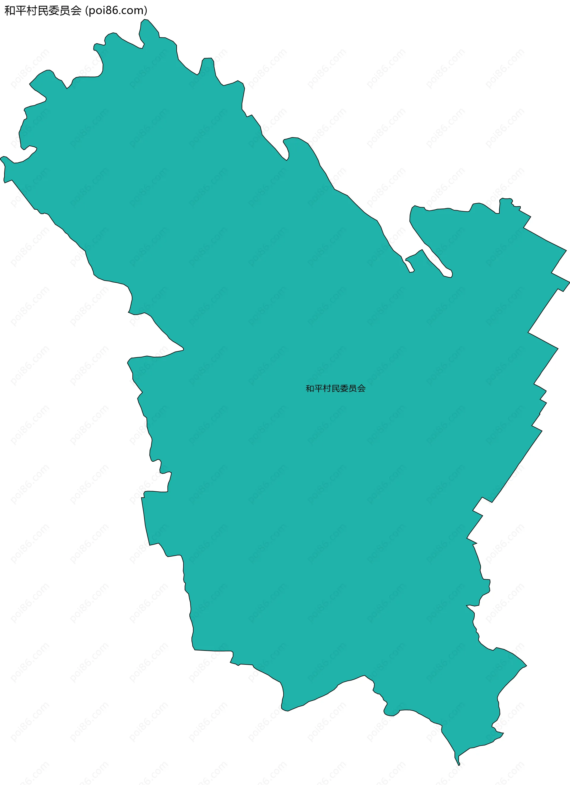 和平村民委员会边界地图
