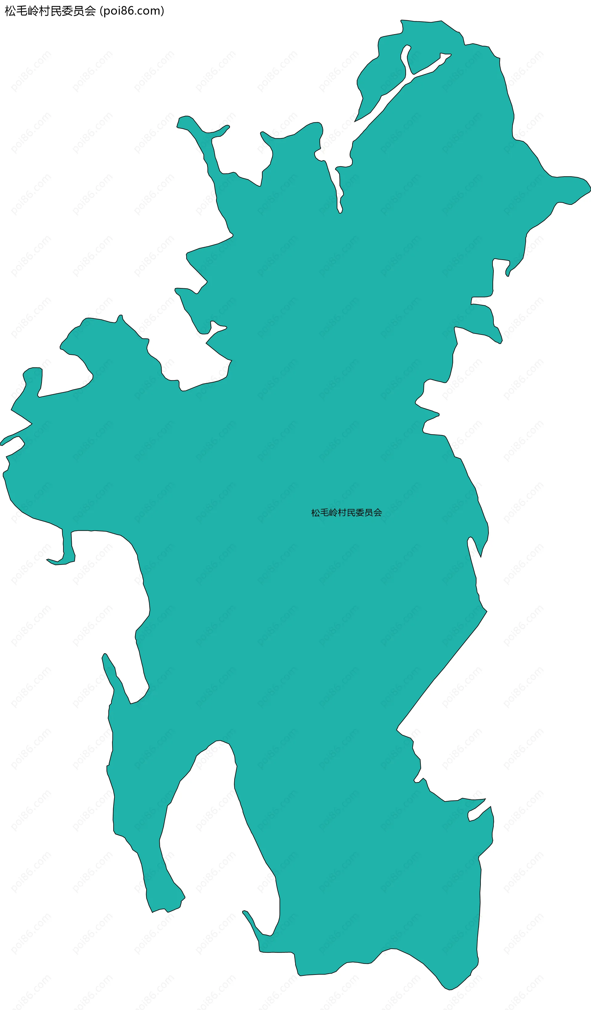 松毛岭村民委员会边界地图