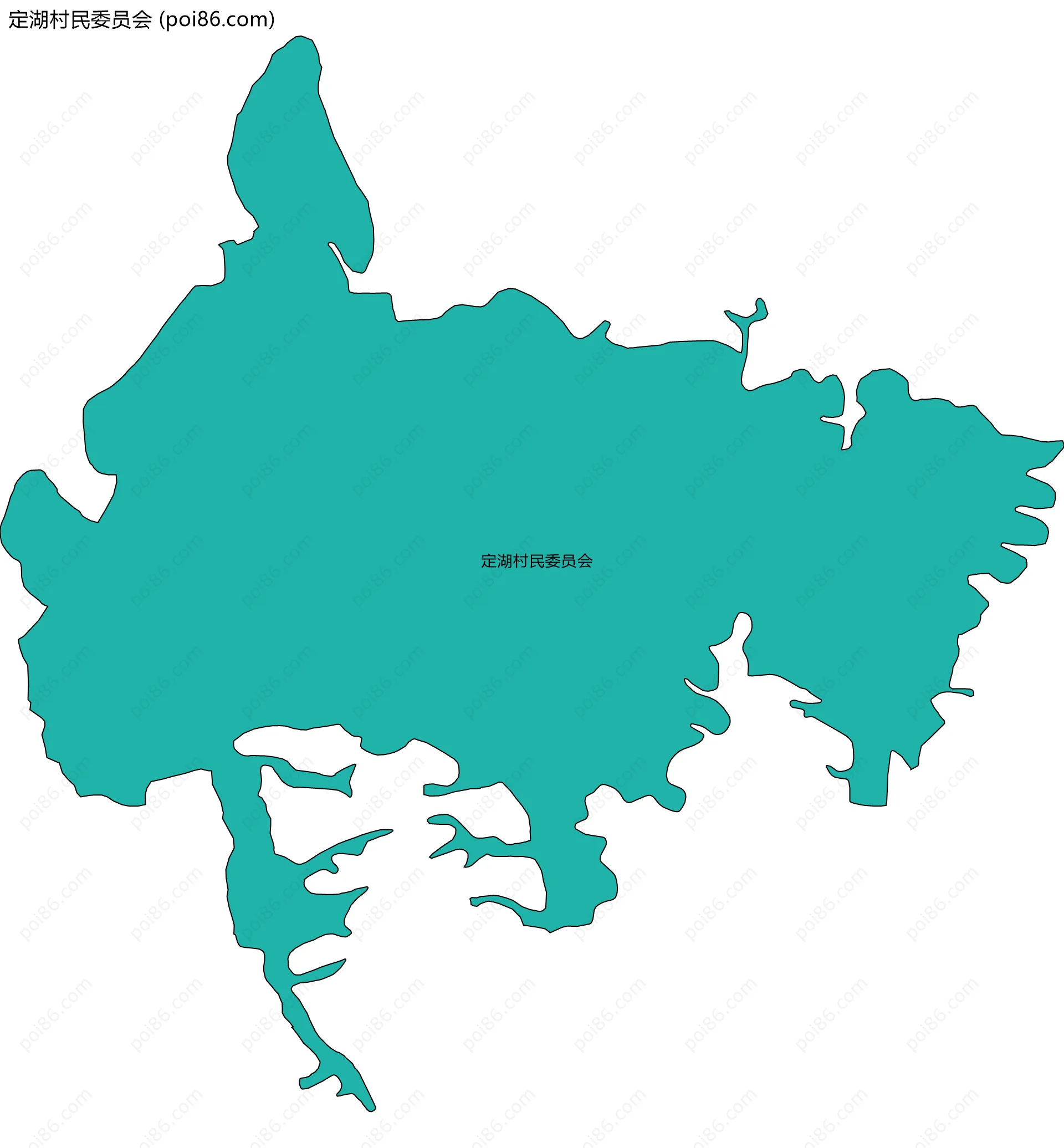 定湖村民委员会边界地图