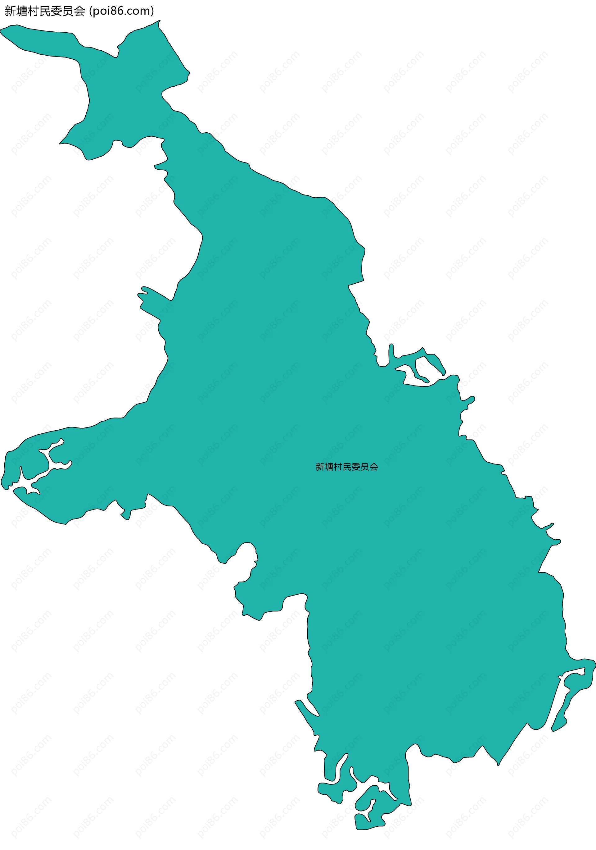 新塘村民委员会边界地图