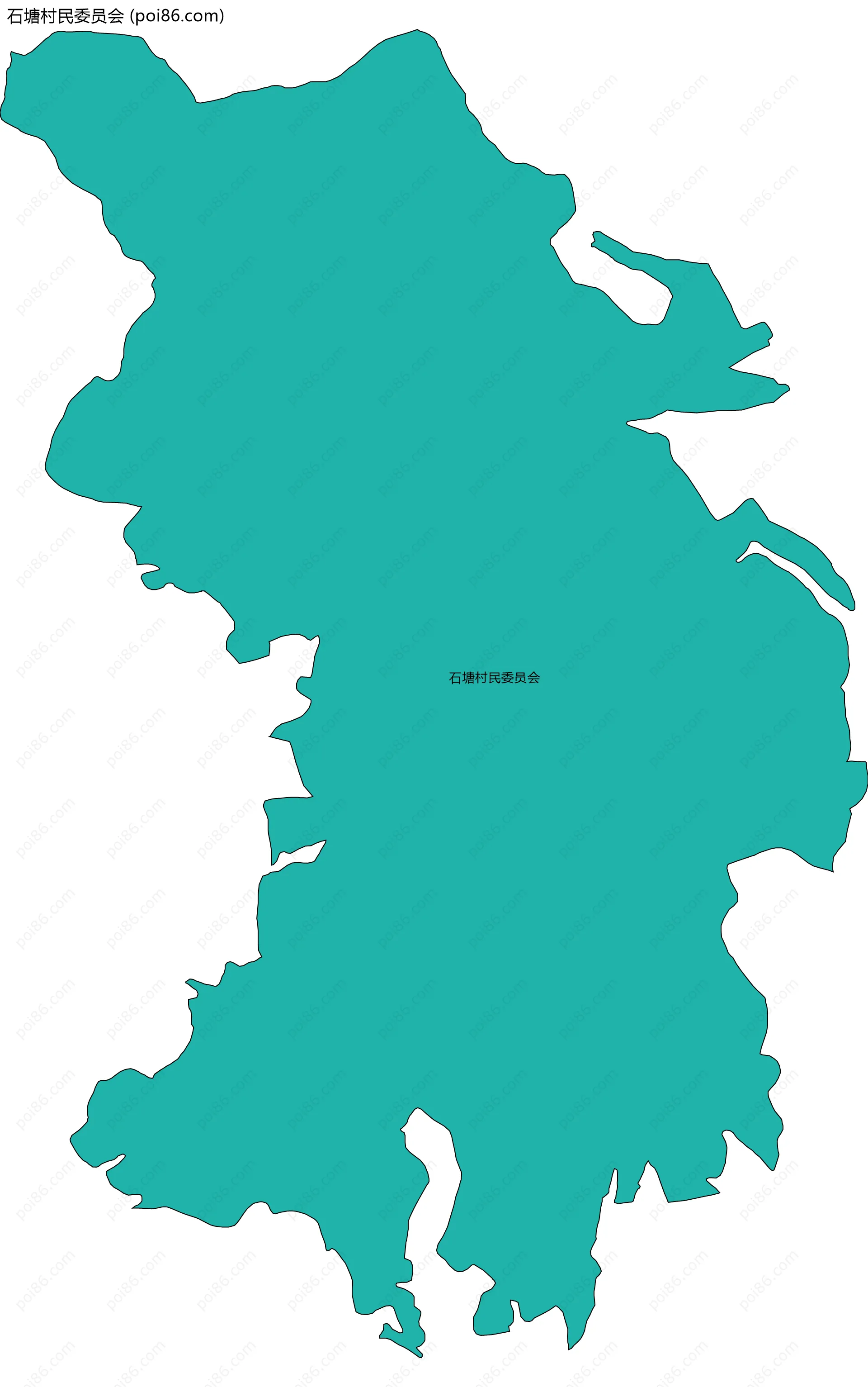 石塘村民委员会边界地图