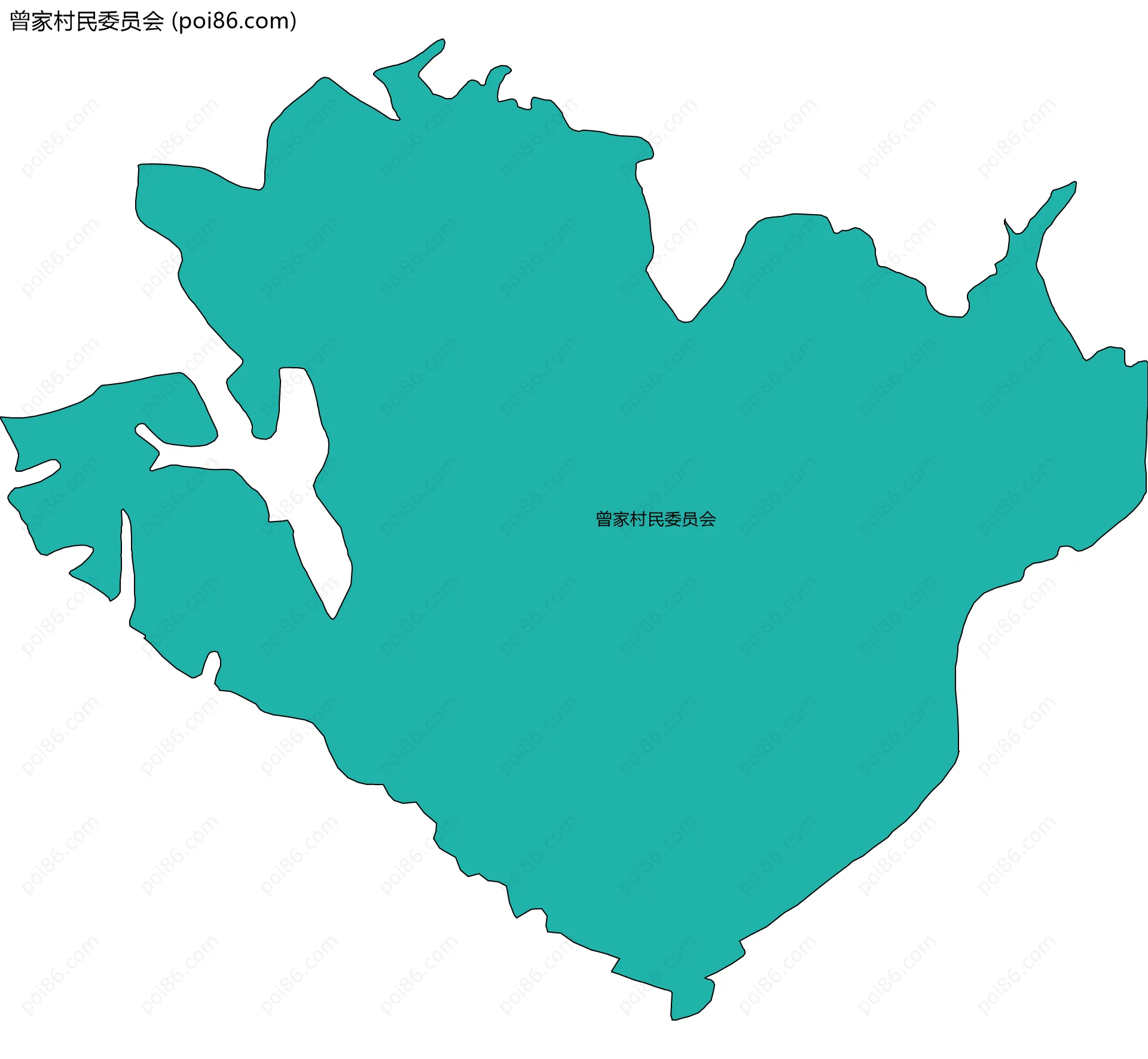 曾家村民委员会边界地图