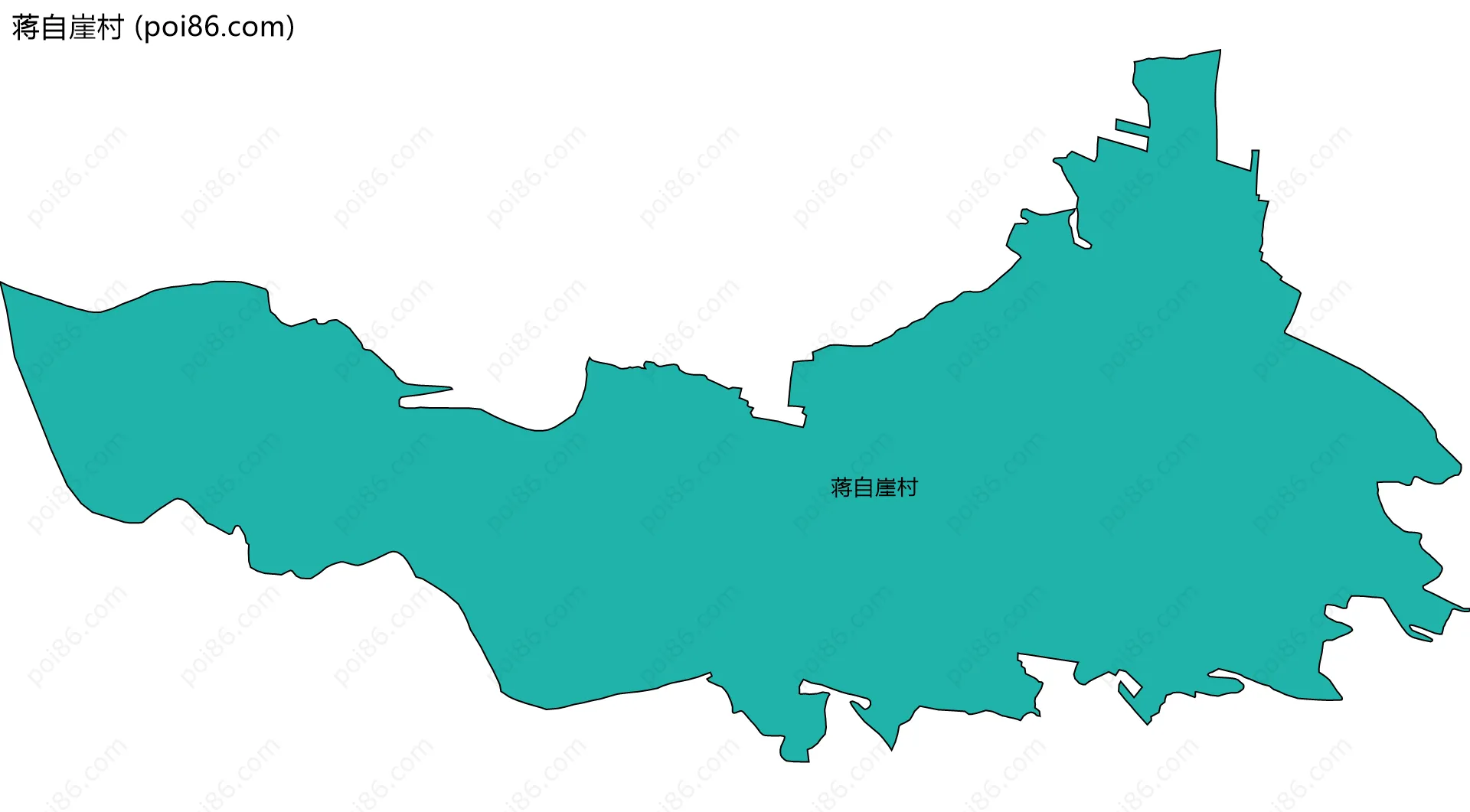 蒋自崖村边界地图