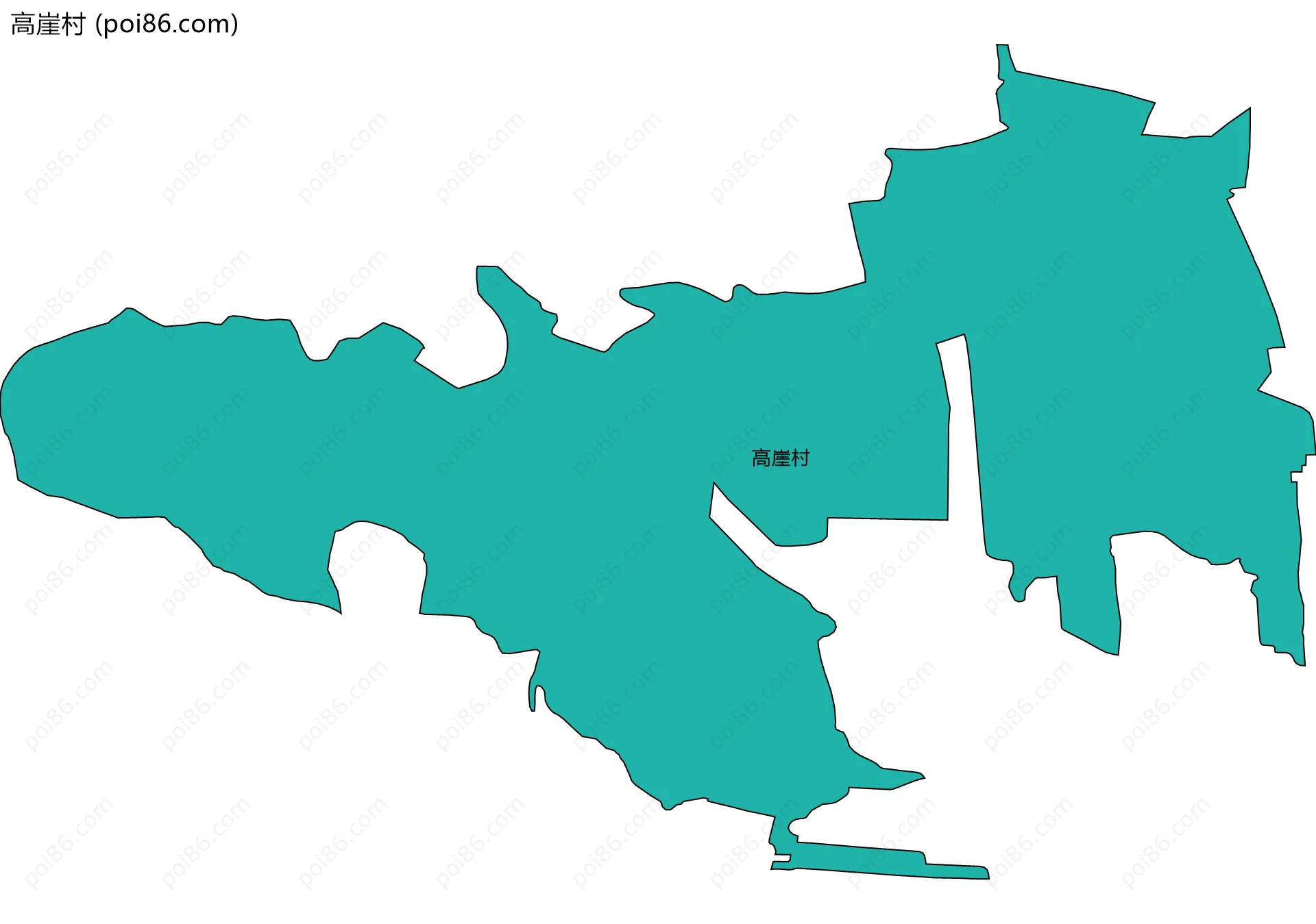 高崖村边界地图