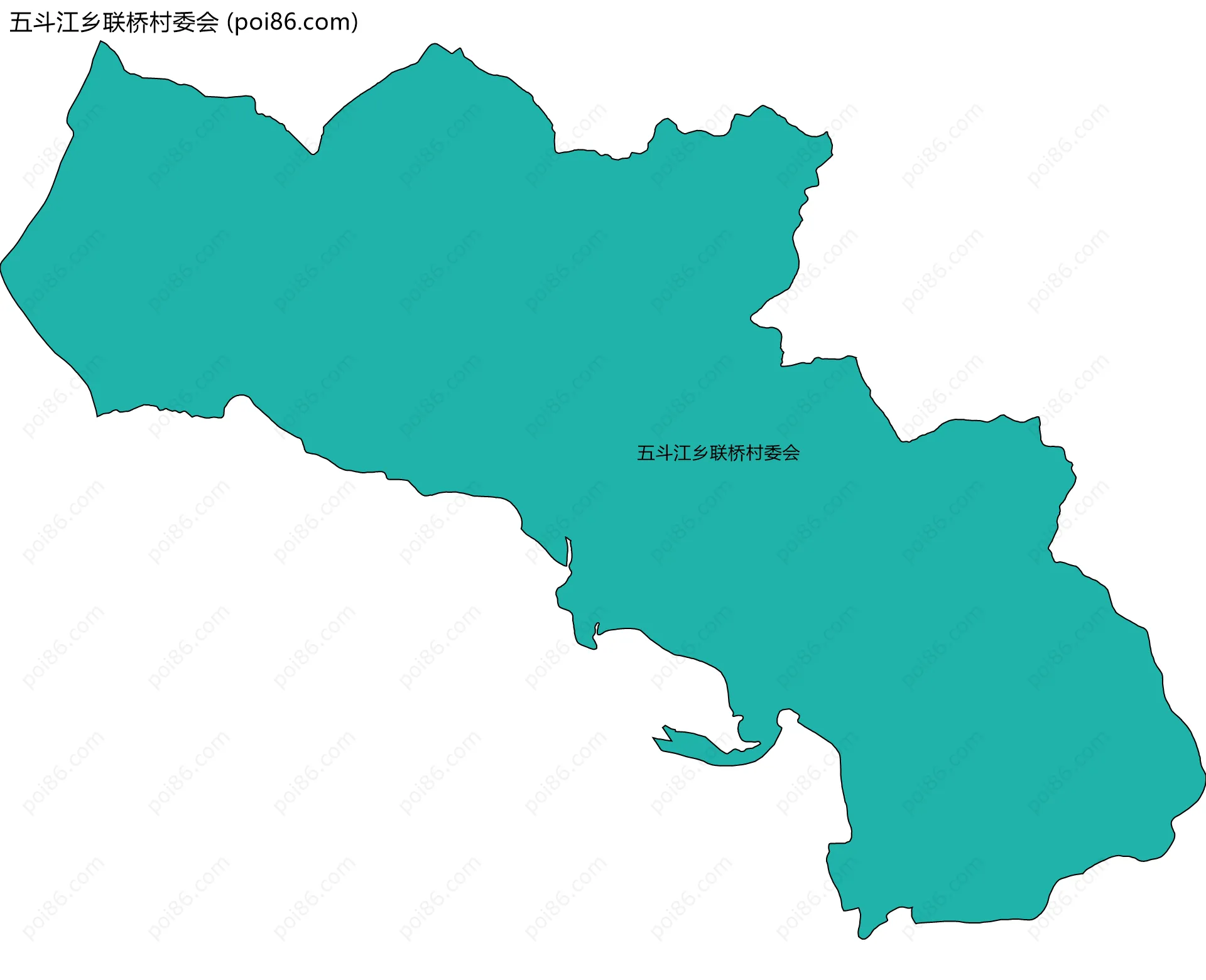 五斗江乡联桥村委会边界地图