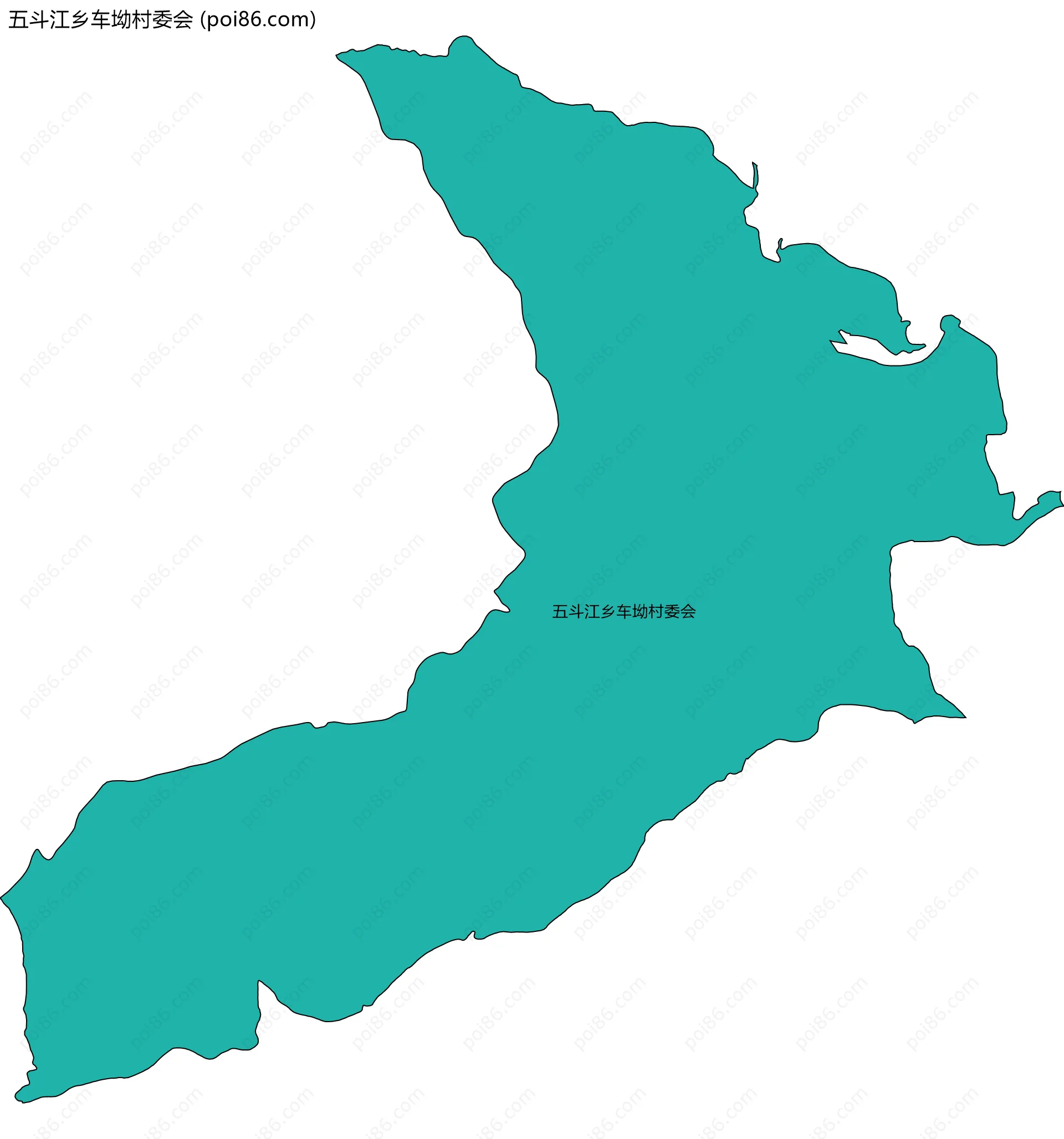 五斗江乡车坳村委会边界地图