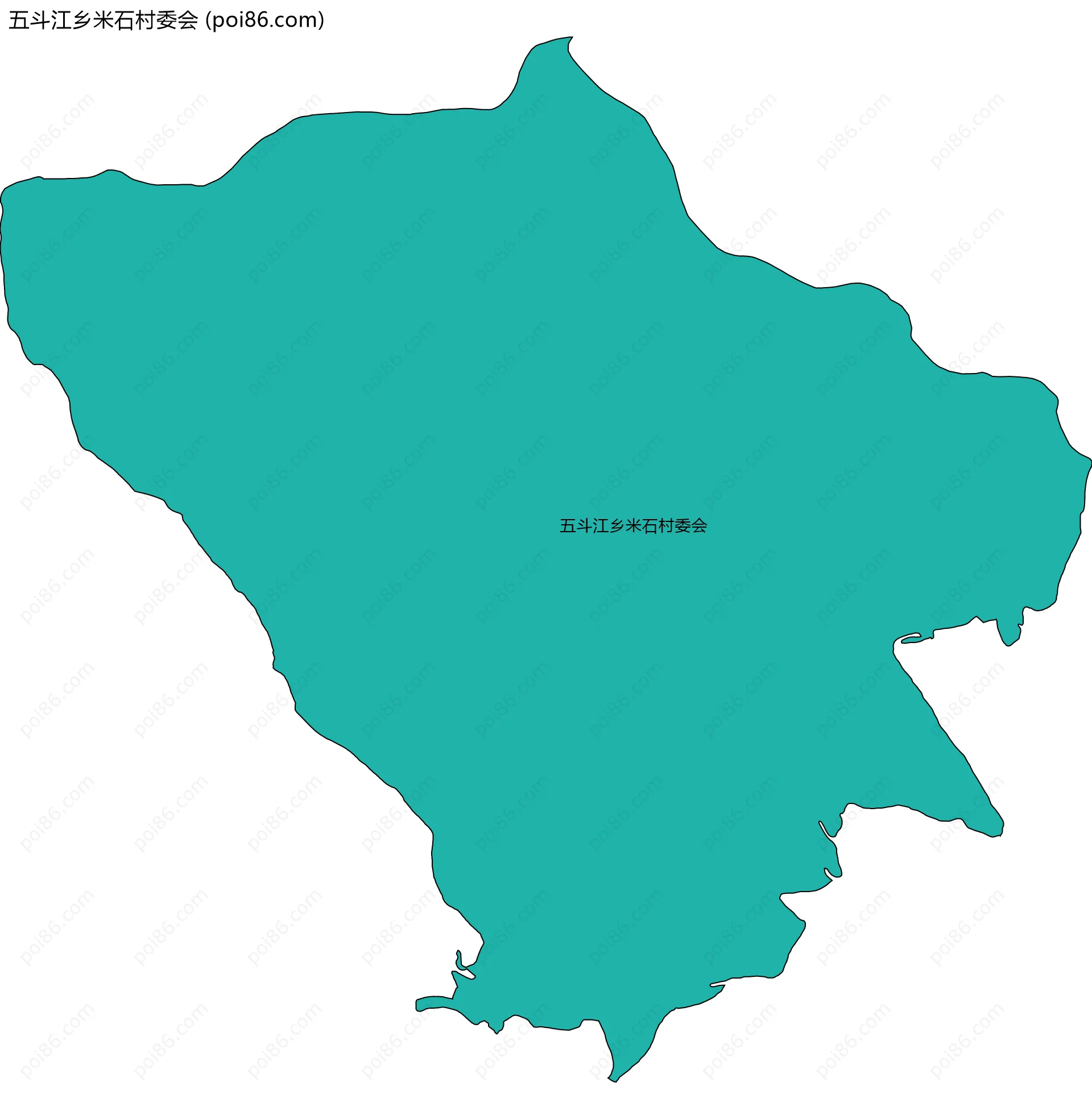 五斗江乡米石村委会边界地图