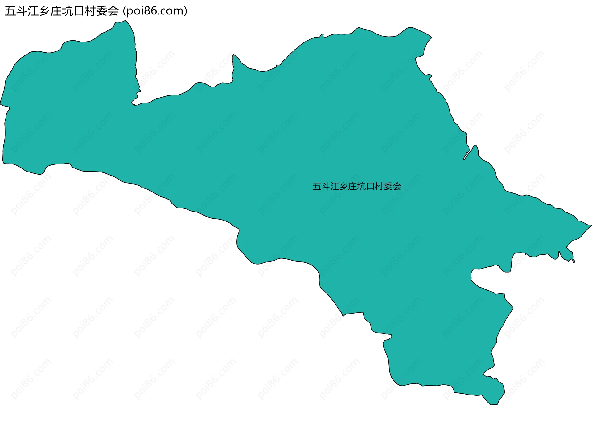 五斗江乡庄坑口村委会边界地图