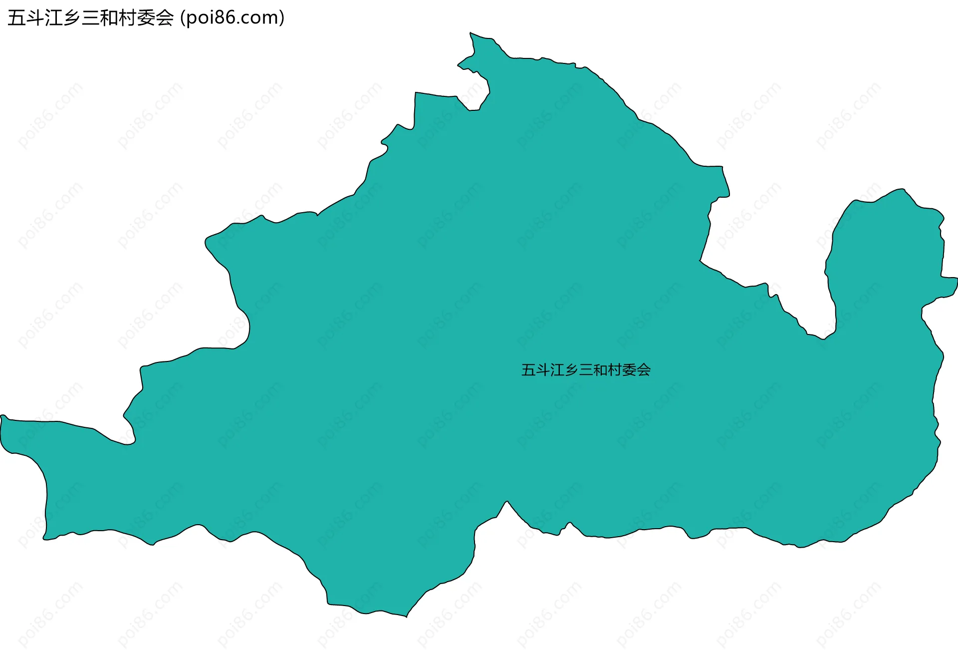五斗江乡三和村委会边界地图
