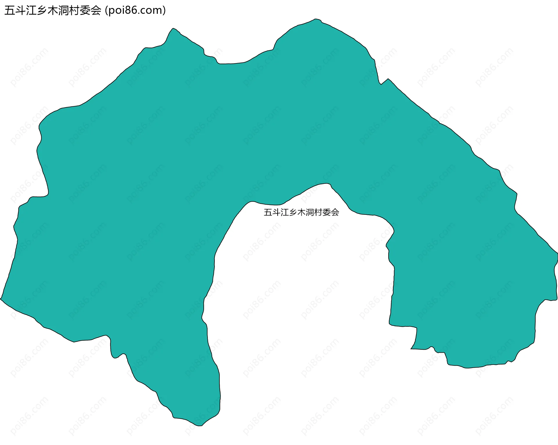 五斗江乡木洞村委会边界地图
