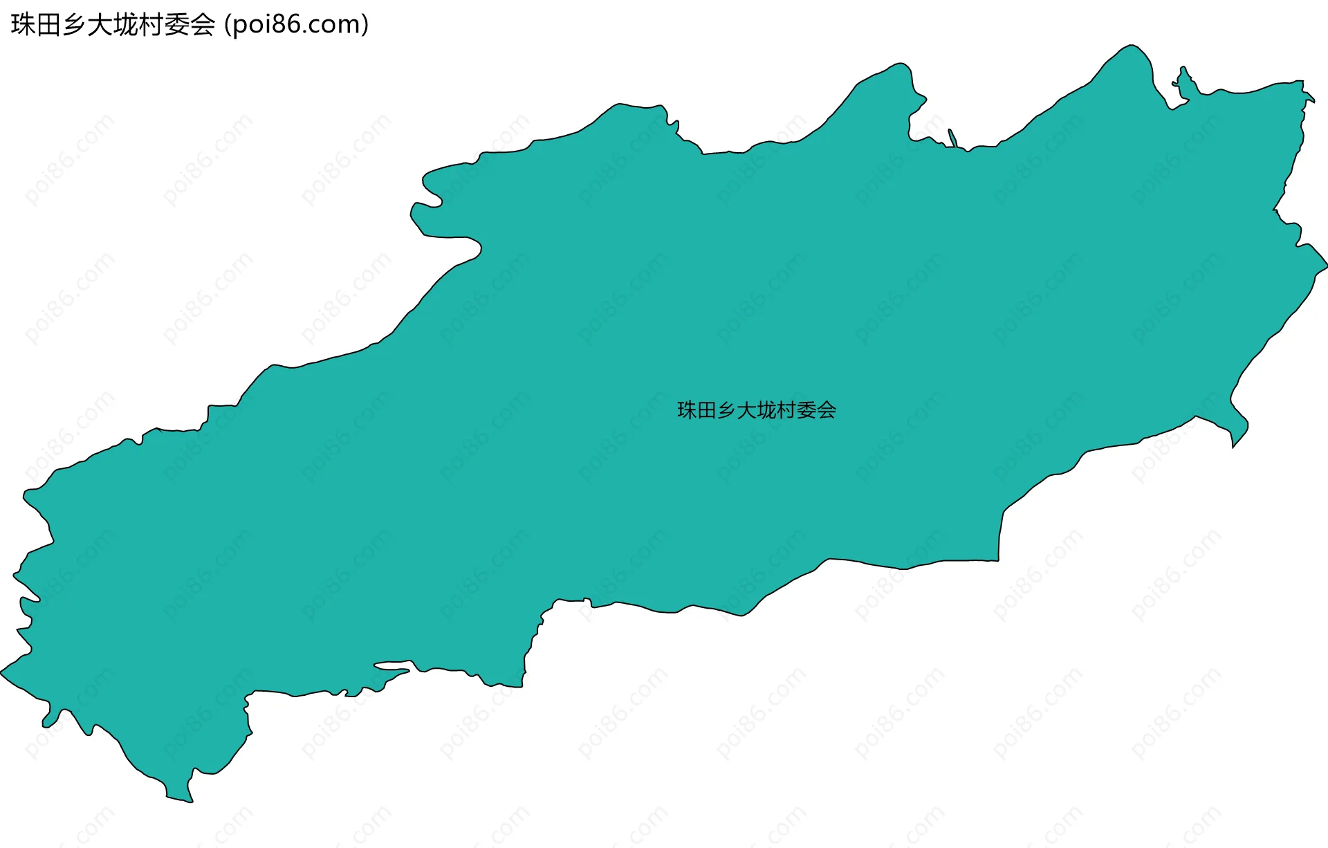 珠田乡大垅村委会边界地图