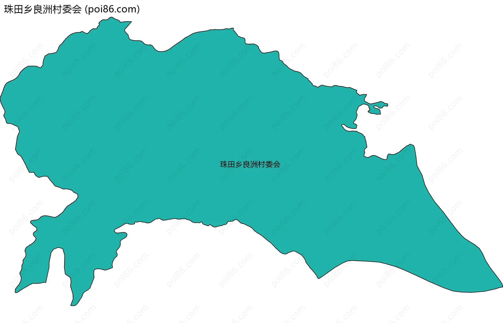 珠田乡良洲村委会边界地图