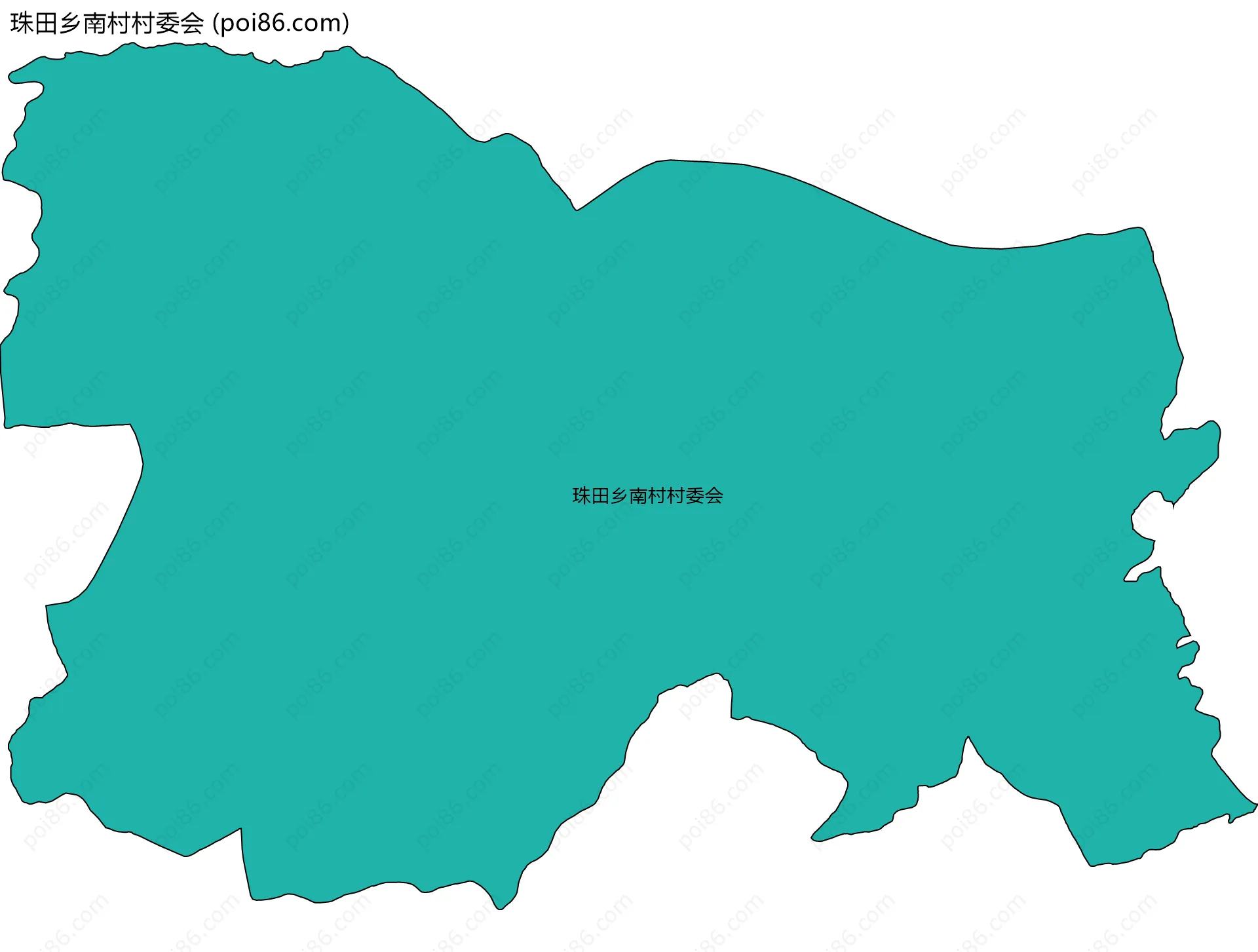 珠田乡南村村委会边界地图