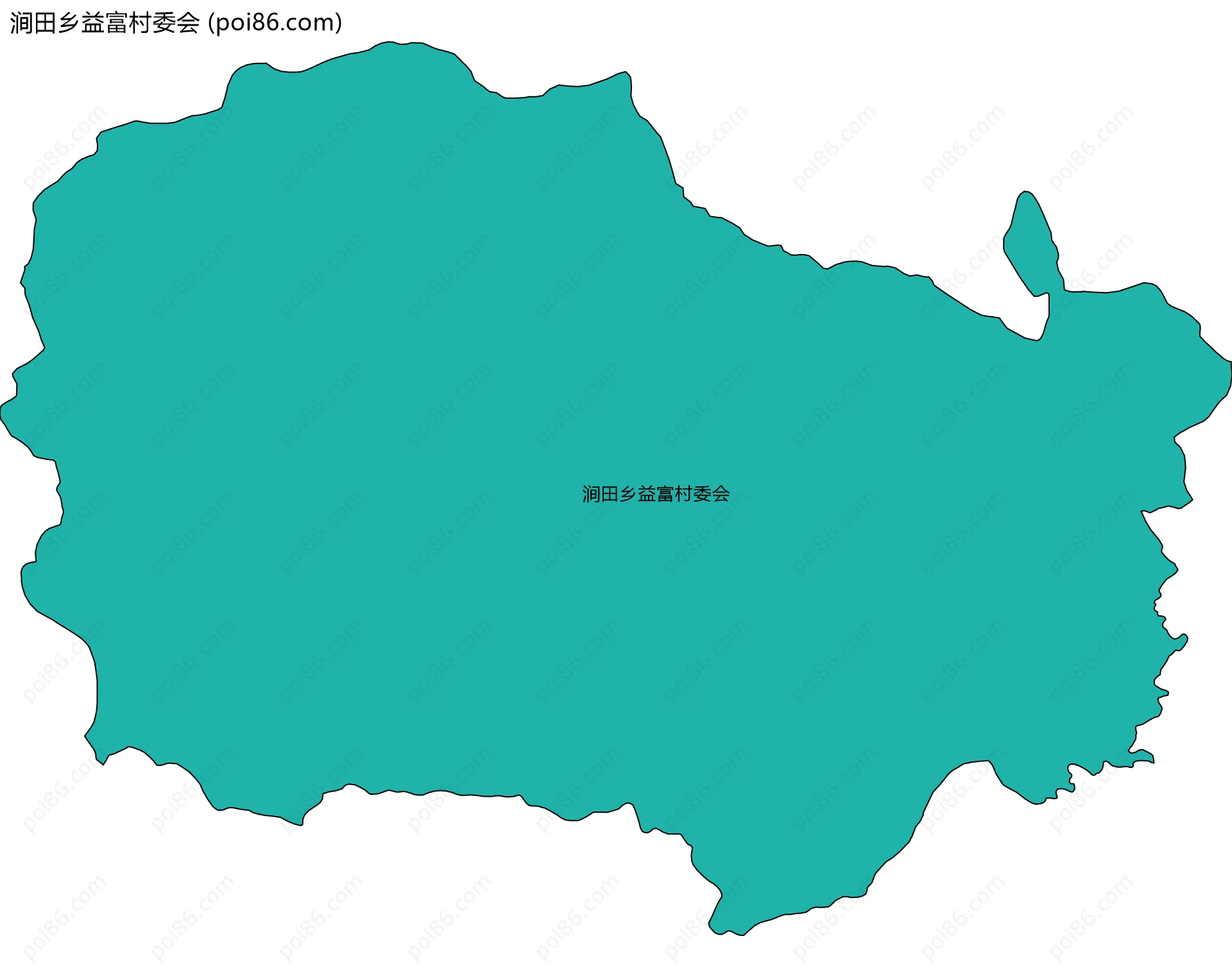 涧田乡益富村委会边界地图