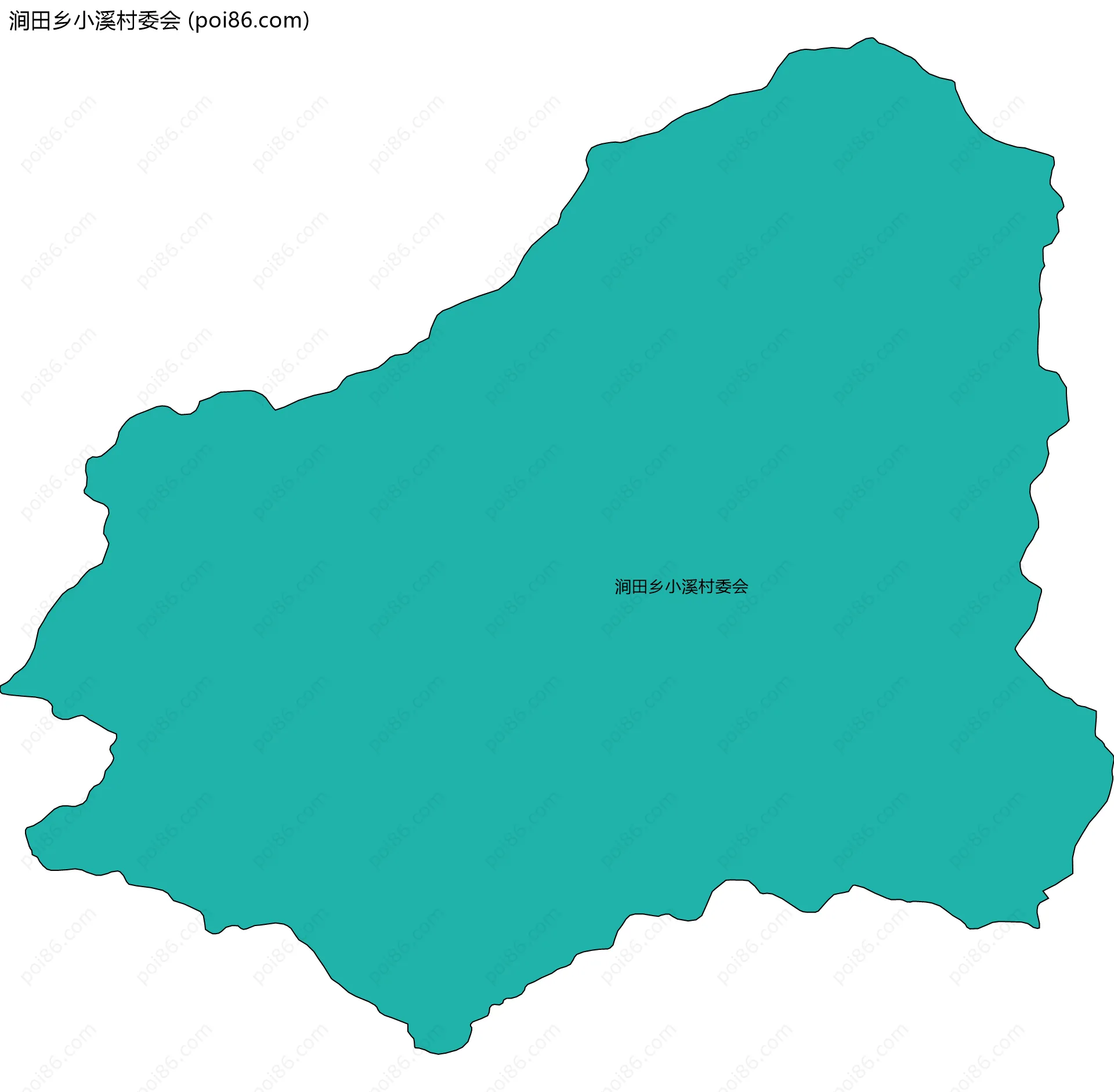 涧田乡小溪村委会边界地图