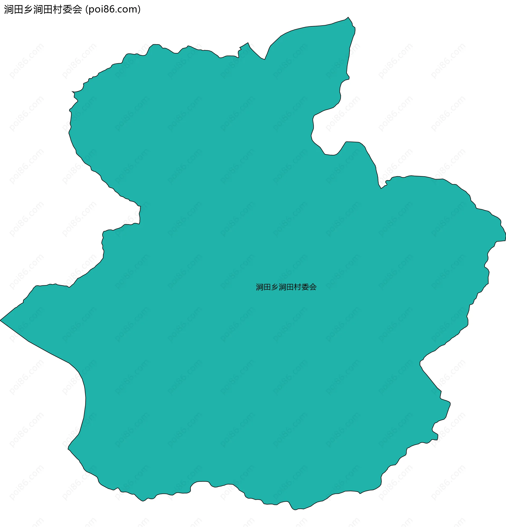 涧田乡涧田村委会边界地图