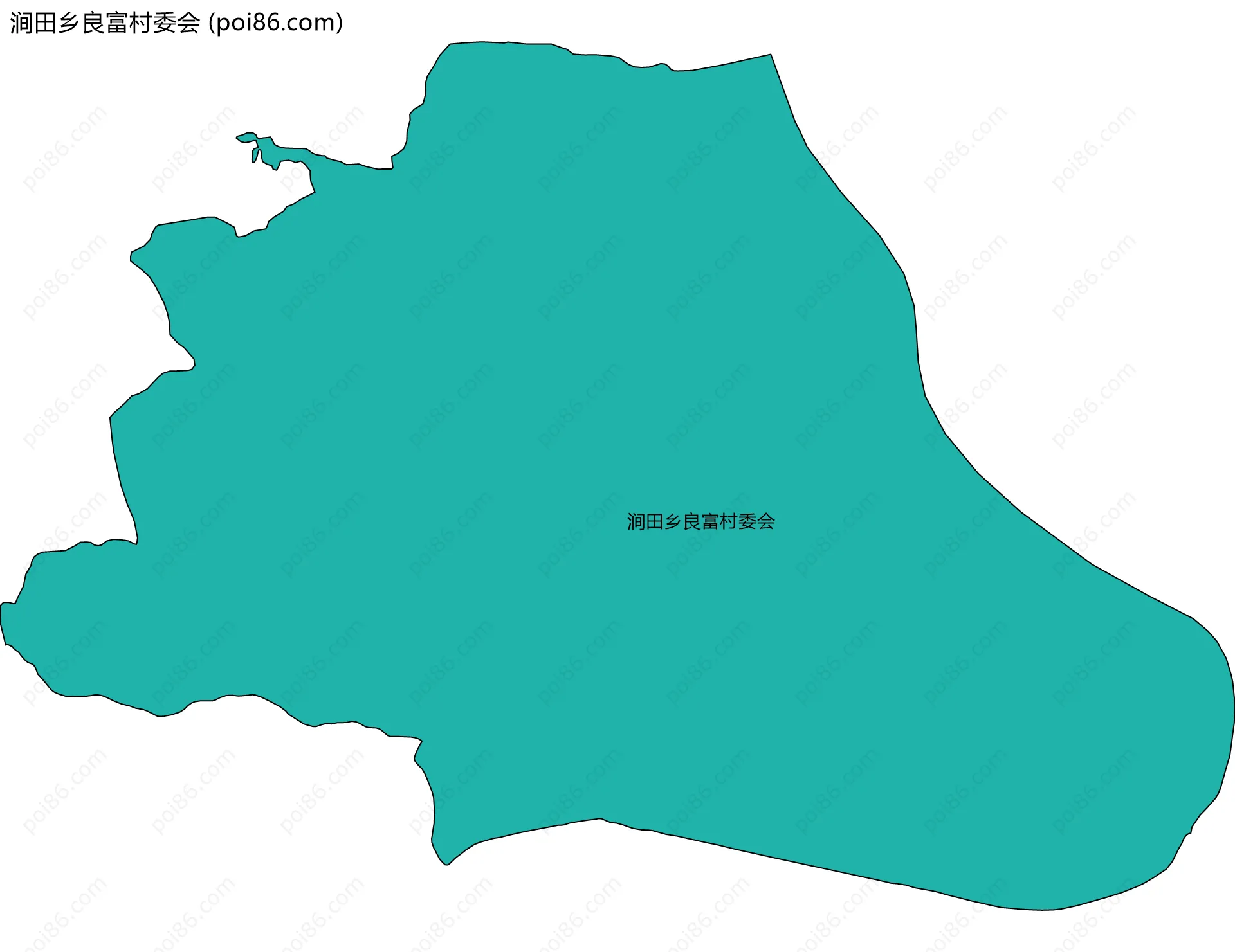 涧田乡良富村委会边界地图