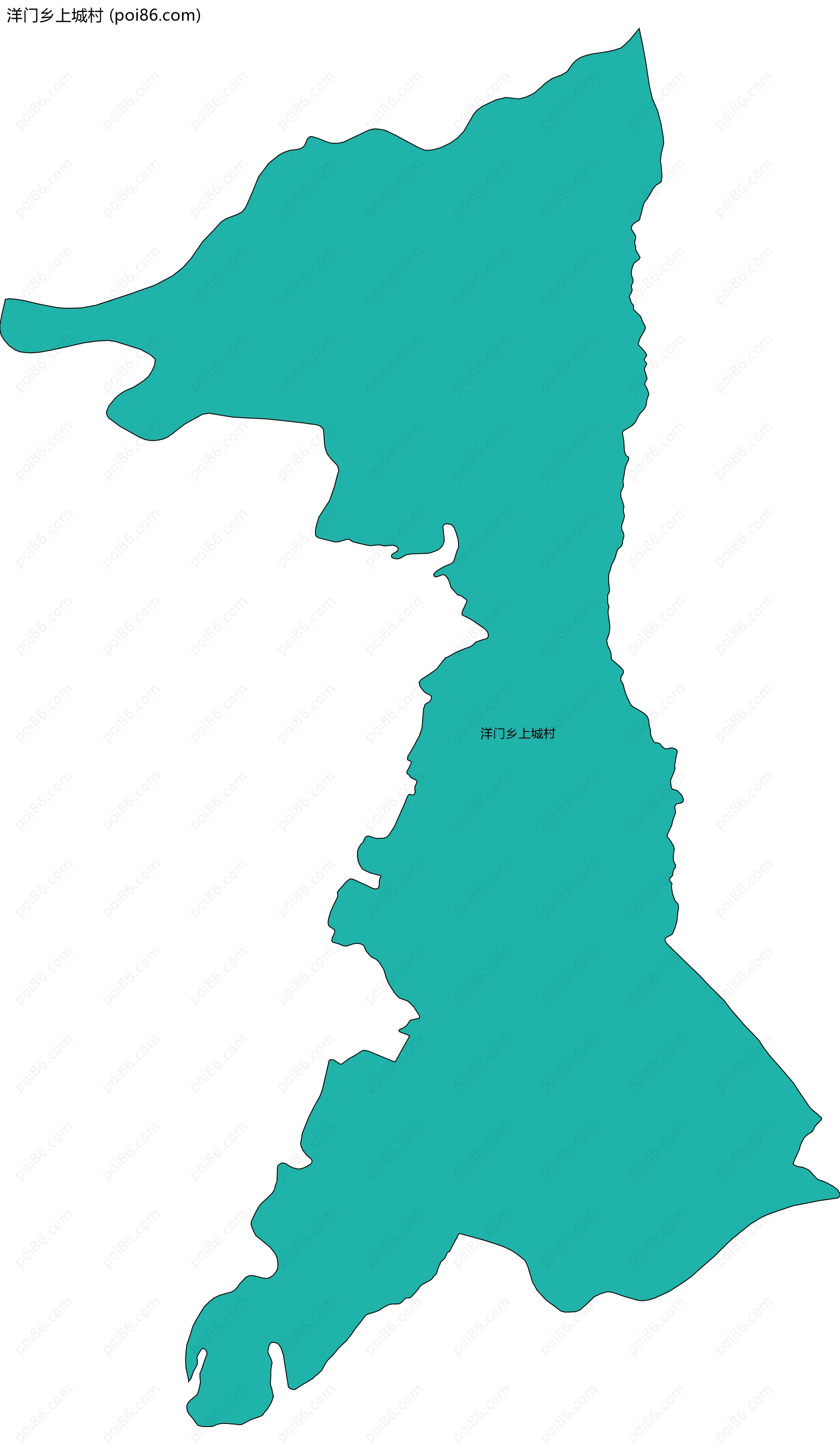 洋门乡上城村边界地图
